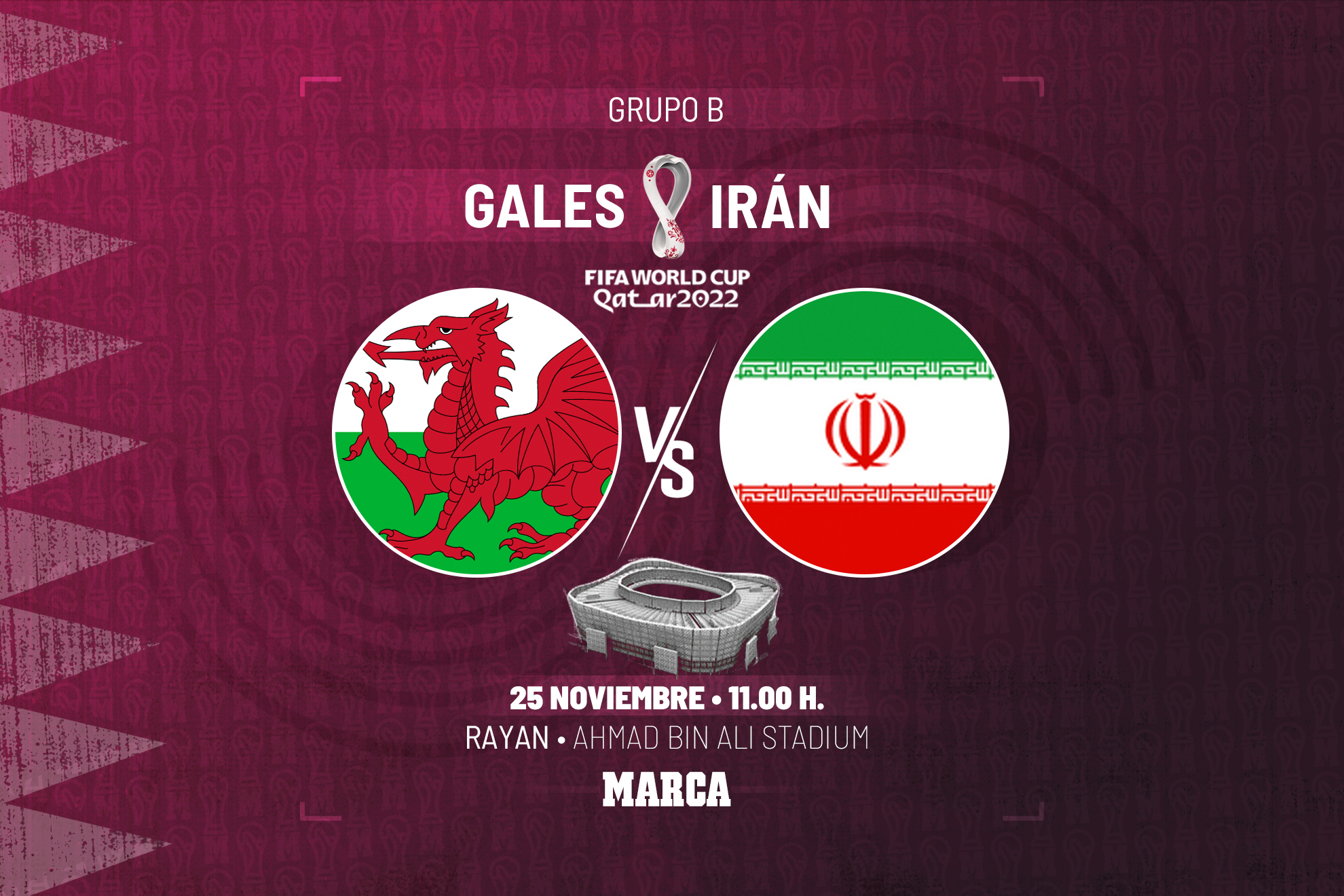 Gales - Irán del Mundial de Qatar 2022