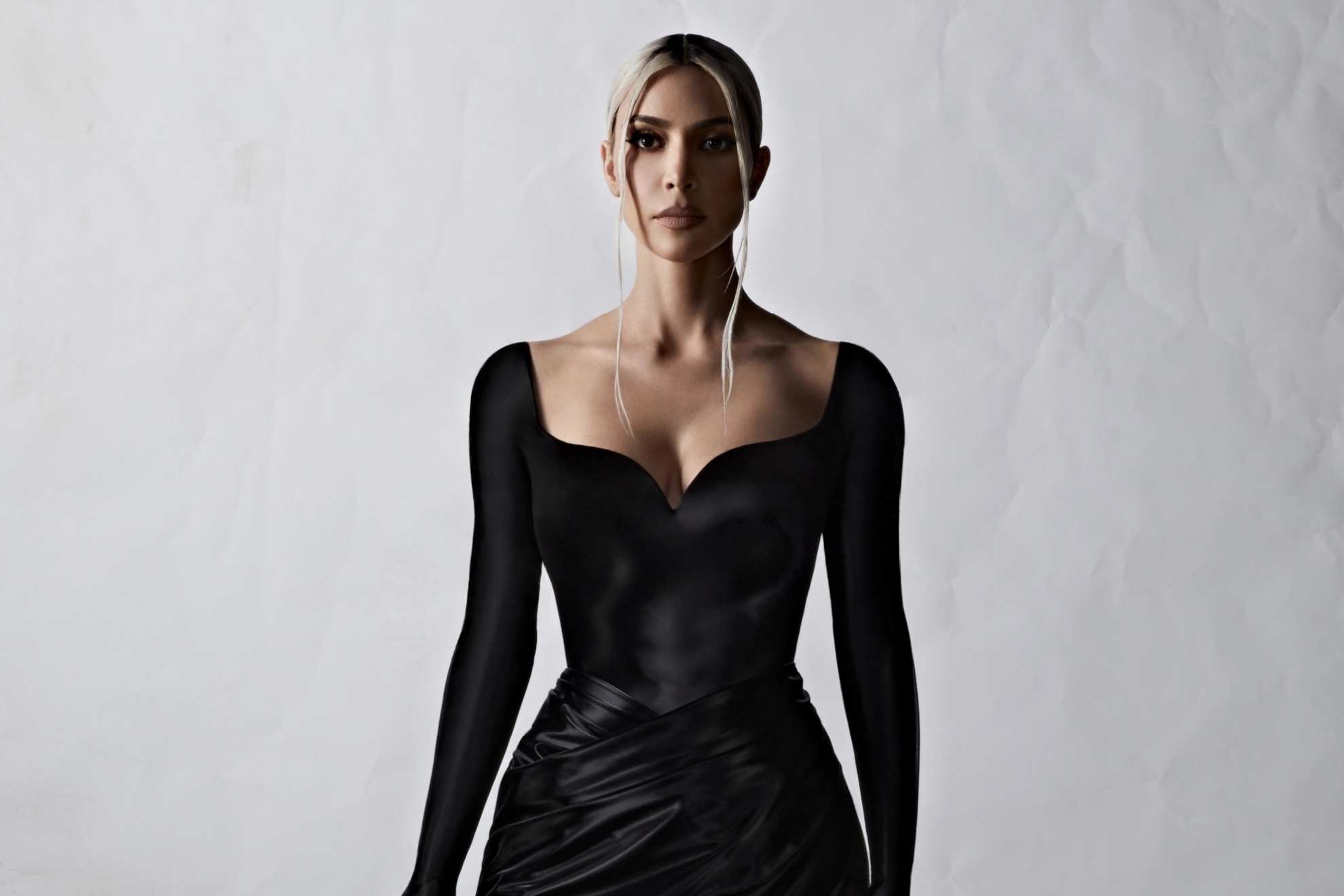Kim Kardashian sporting Balenciaga couture