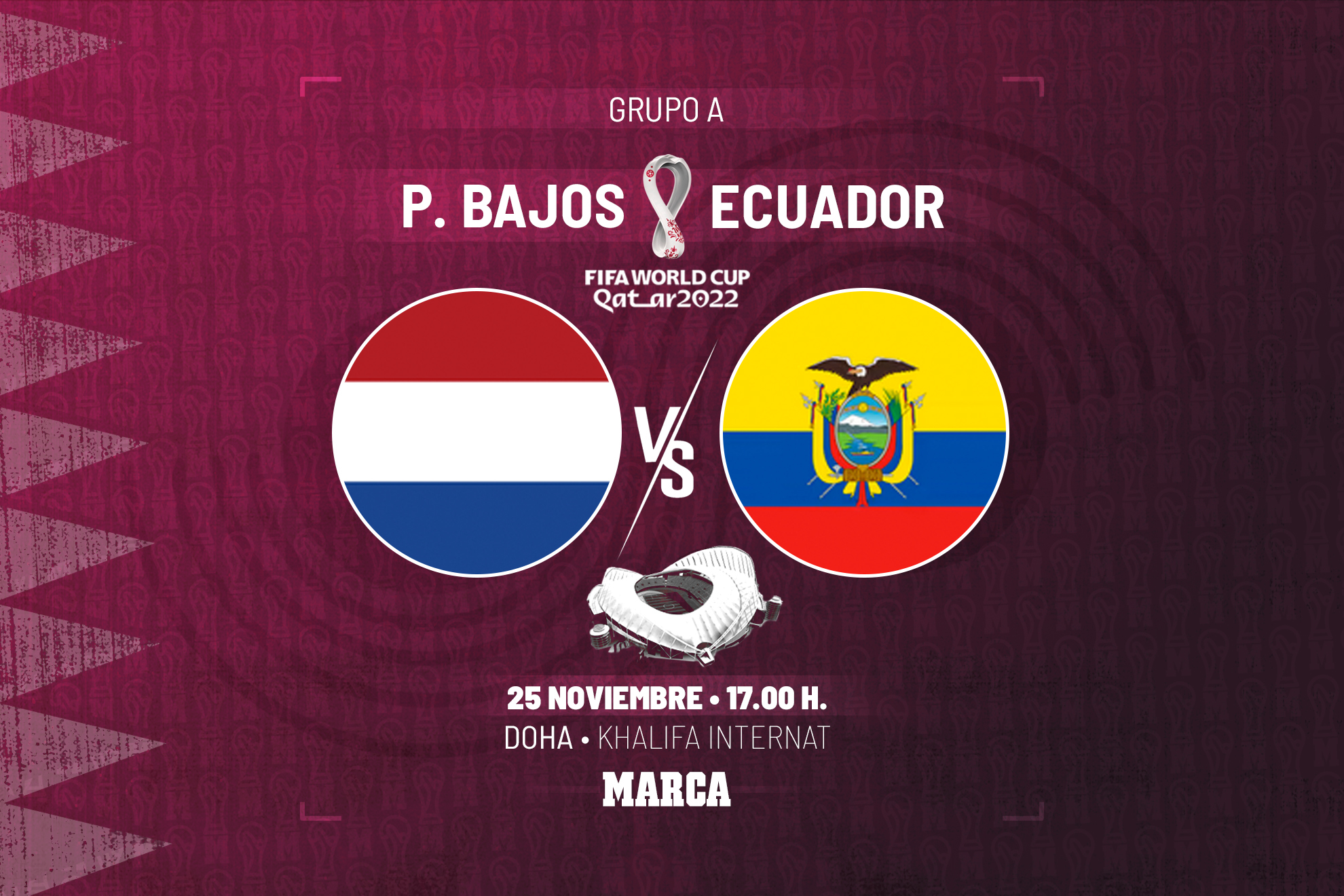 Países Bajos - Ecuador en directo