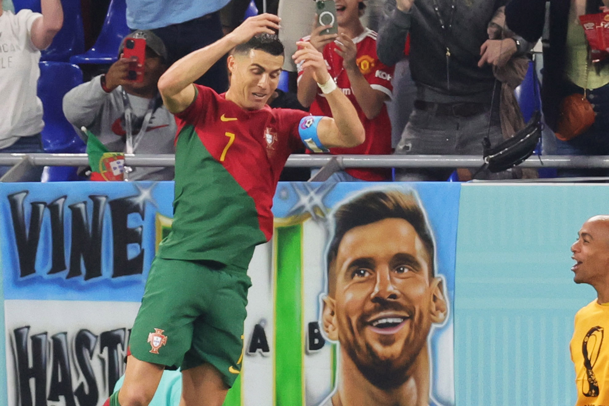 Cristiano Ronaldo celebrates against Ghana