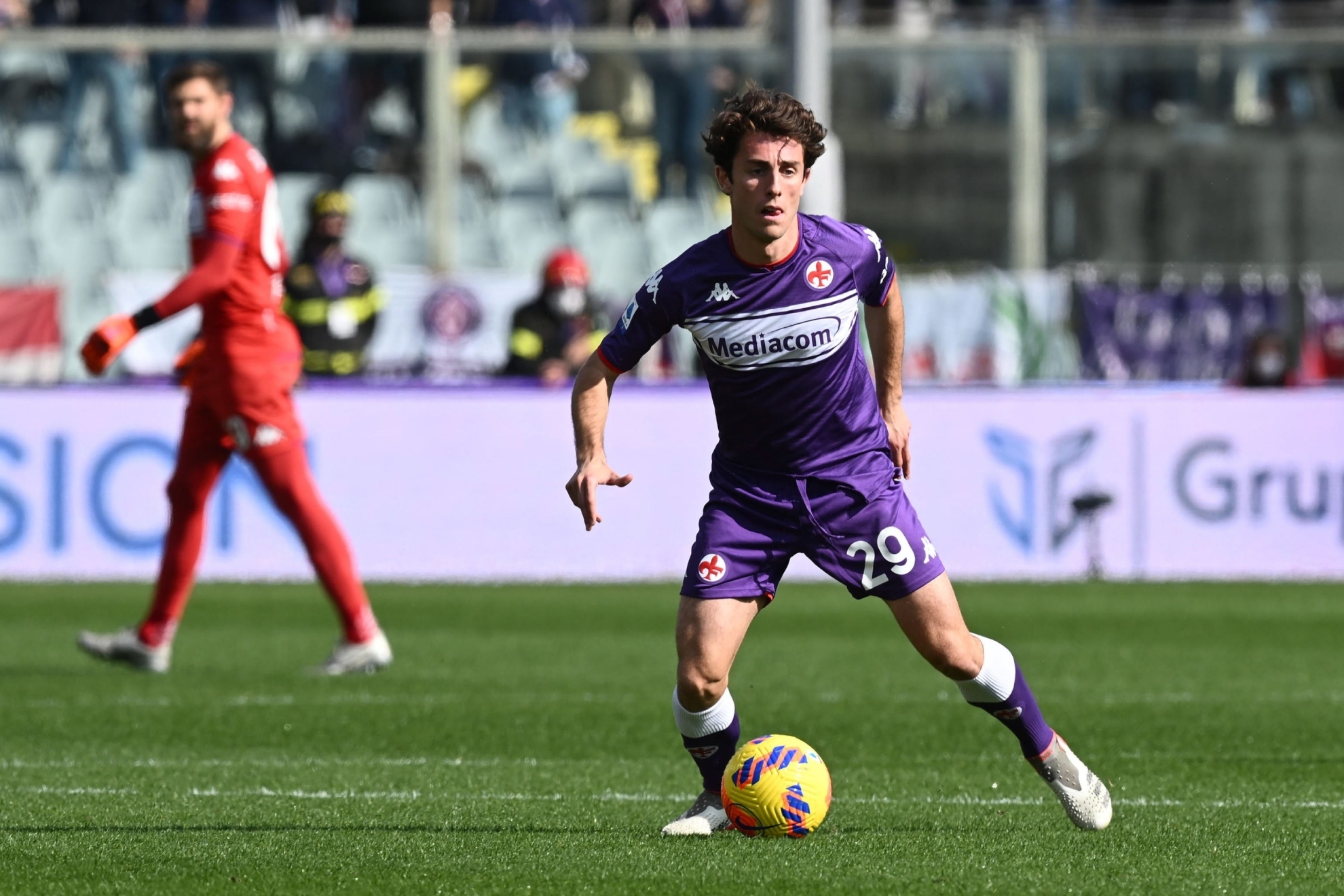 Odriozola, durante su cesión en la Fiorentina la pasada temporada.