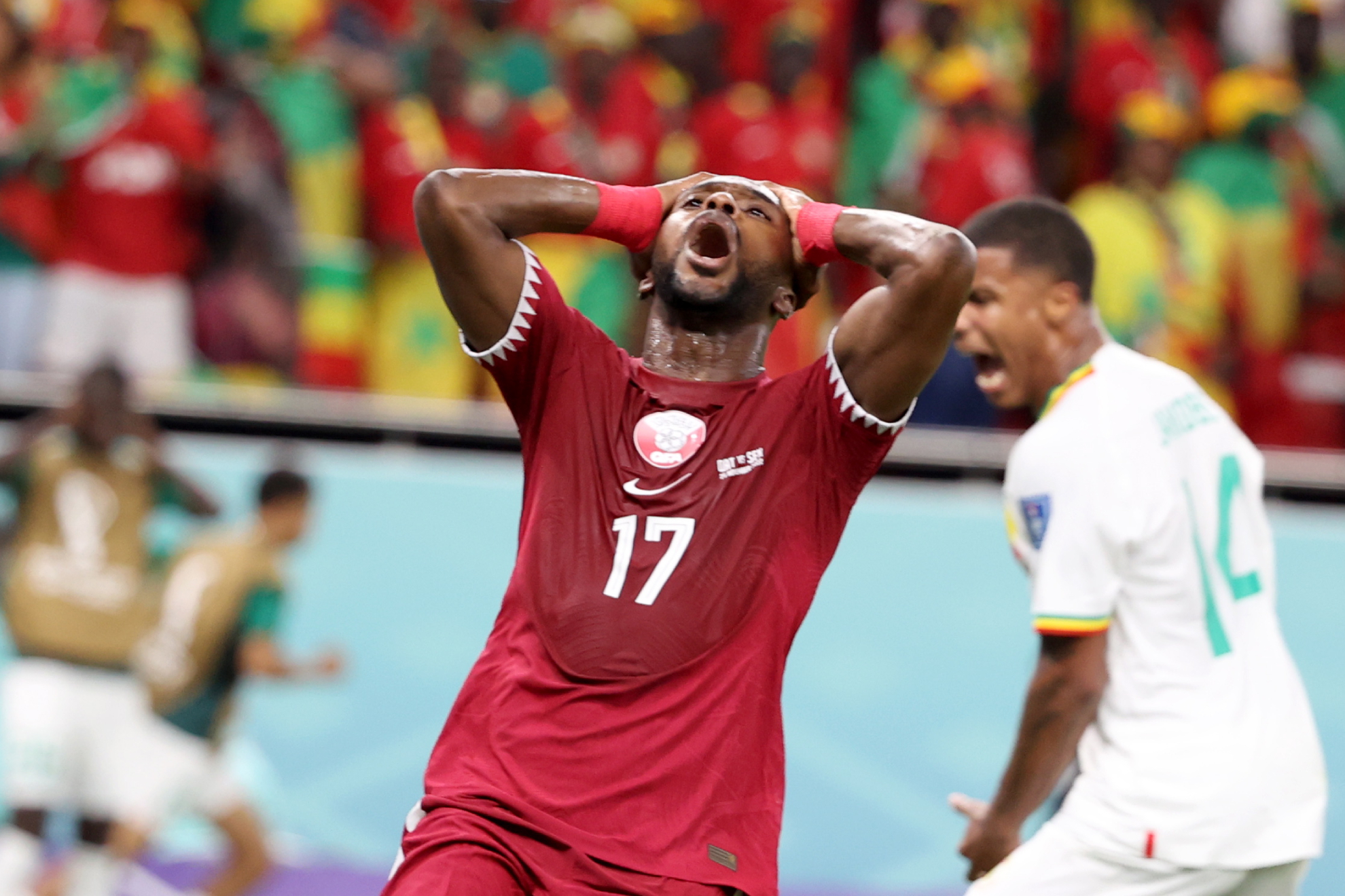 Mohamad se lamenta tras un gol de Senegal