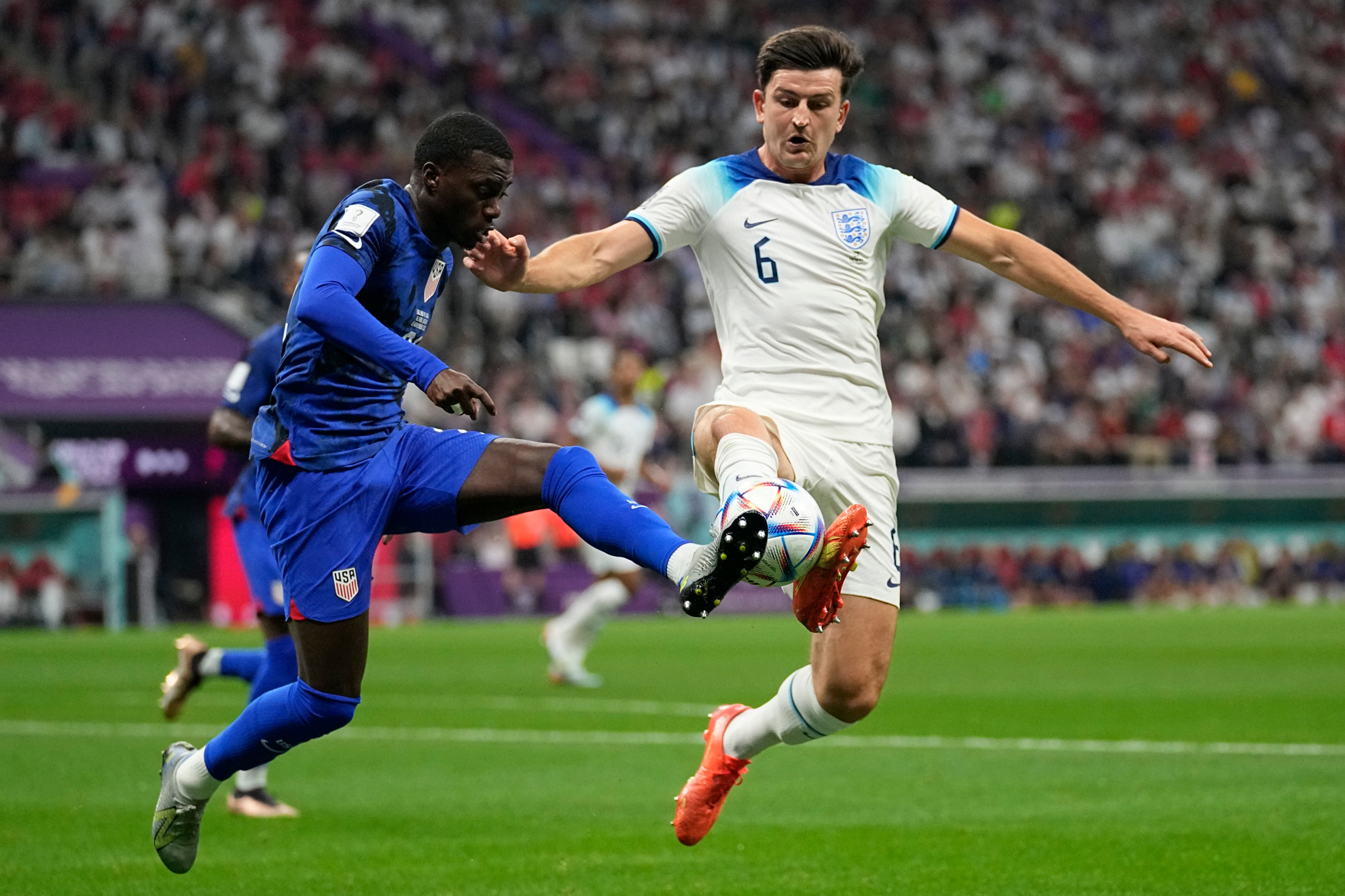 The United States and England battled it out in their group stage match at the World Cup.