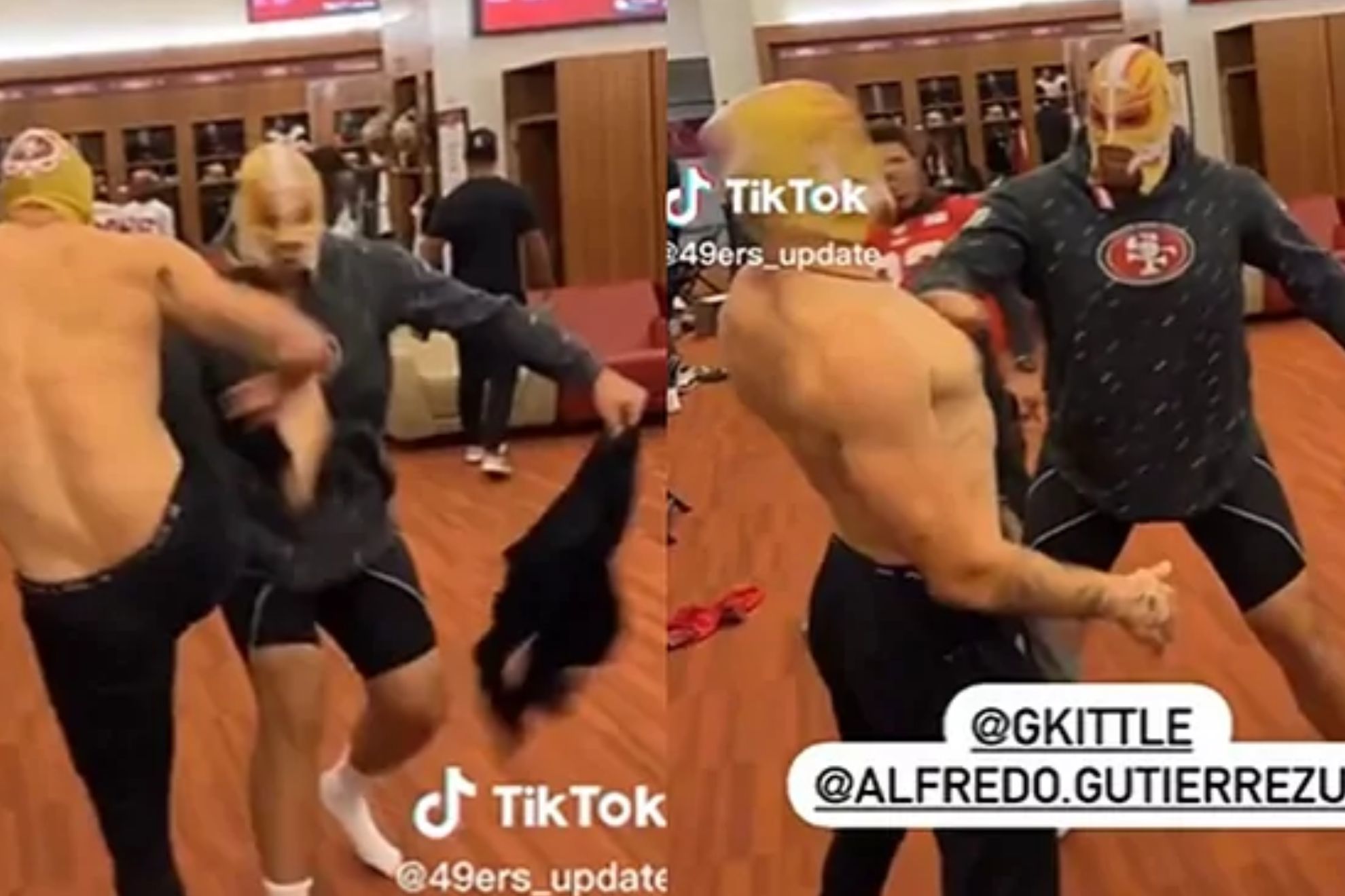George Kittle, San Francisco 49ers tight end shows off his wrestling moves