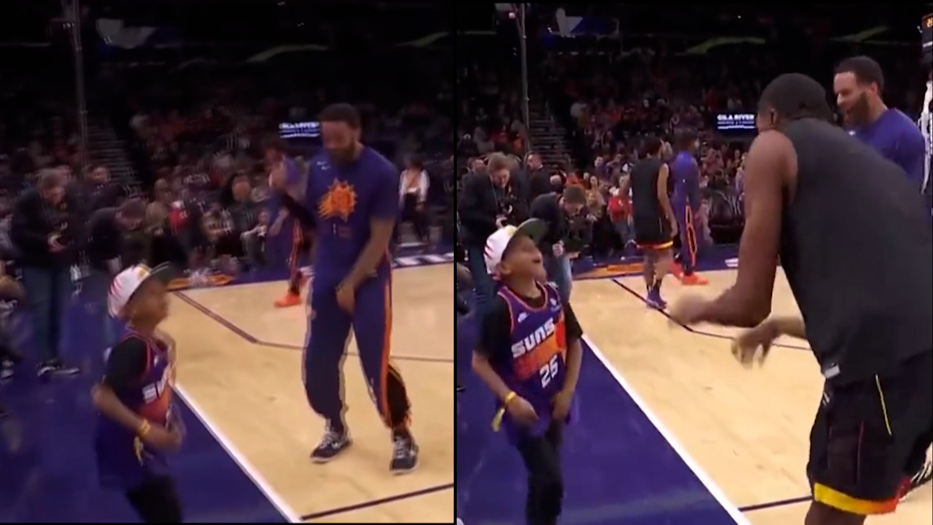 The Pheonix Suns player's awesome viral dance with a young fan