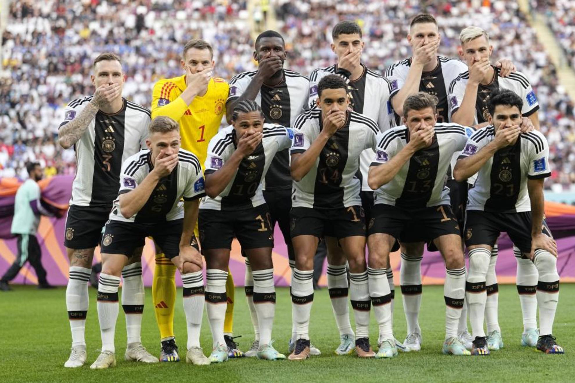 The German national team's controversial protest