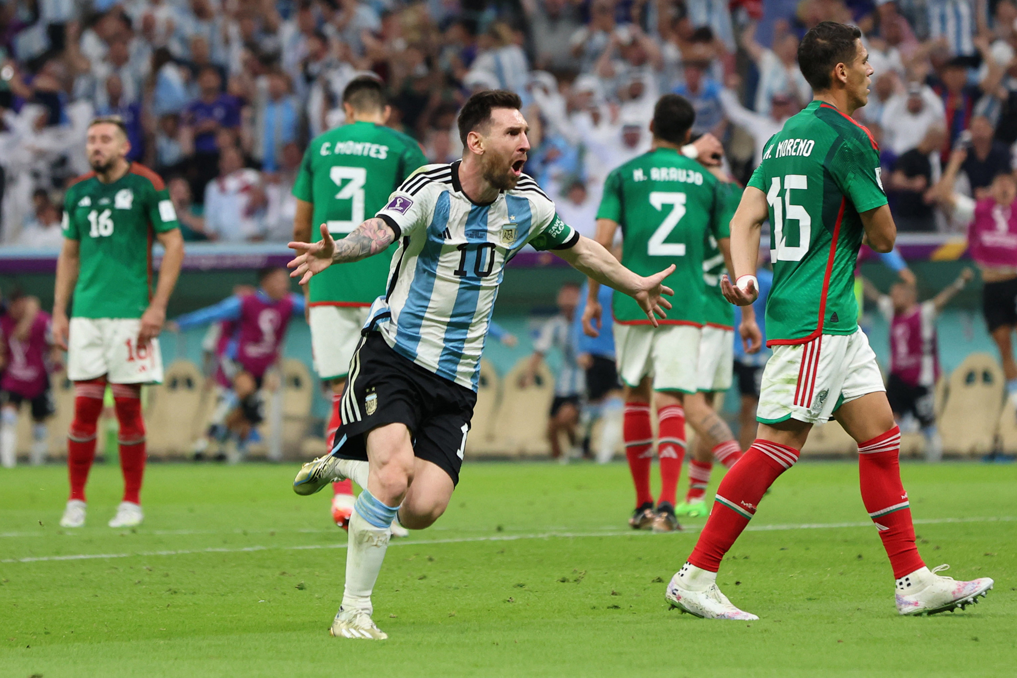 Leo Messi marcó su octavo gol en las distintas Copas del Mundo que ha disputado | Reuters