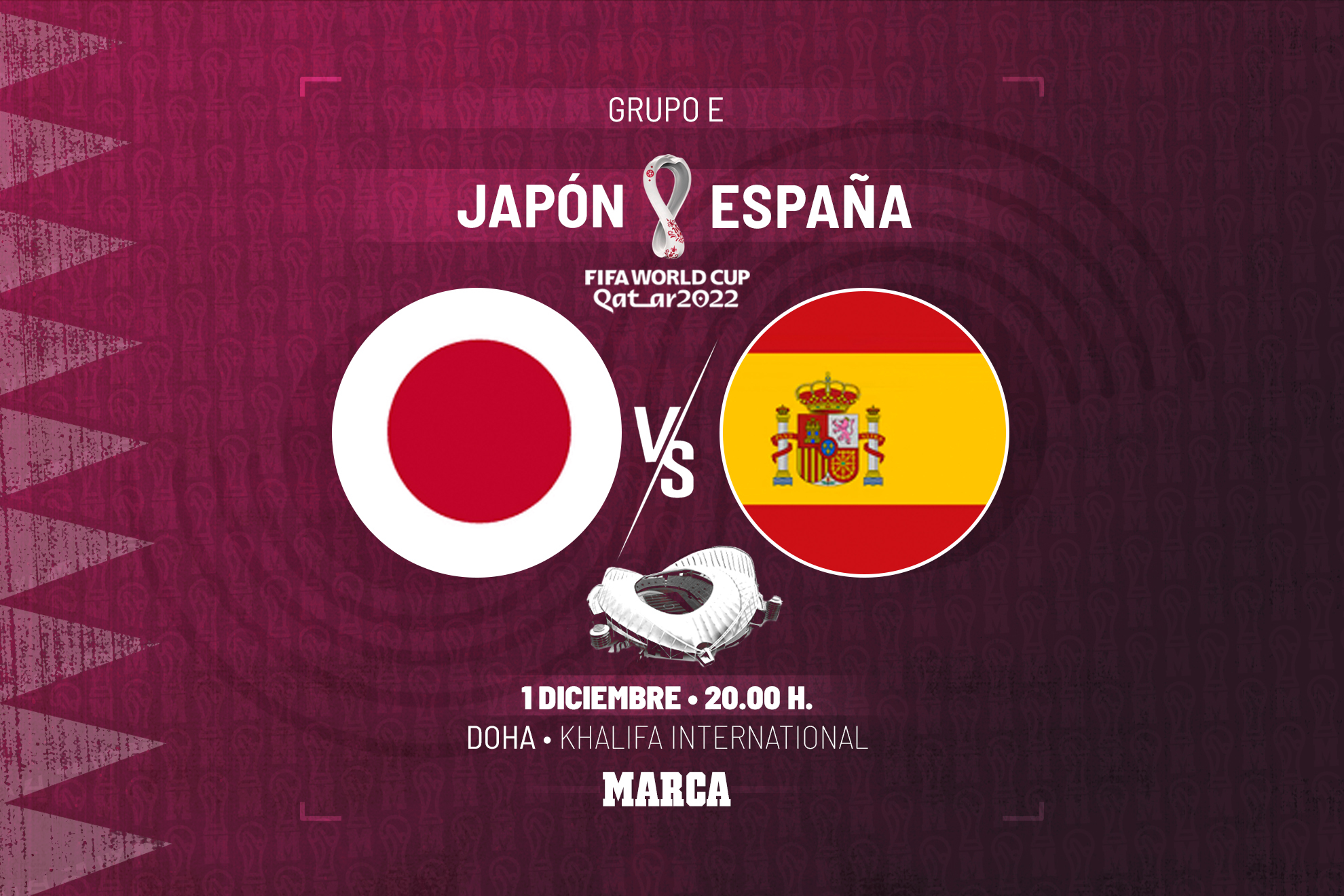 Japón vs España del Mundial de Qatar 2022