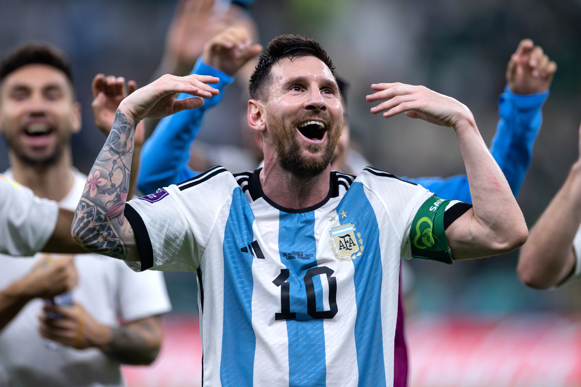Lionel Messi festeja el triunfo de Argentina sobre México en Qatar 2022 | Imago7