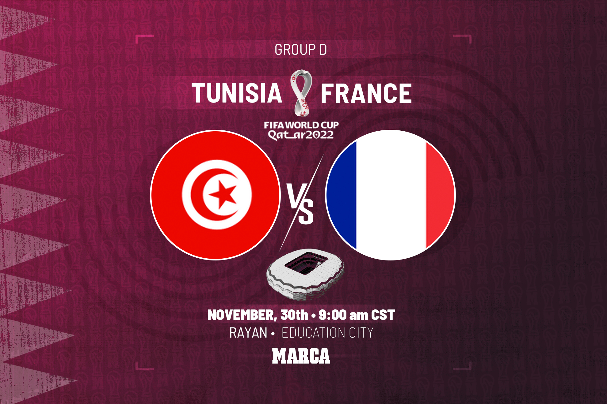 Tunisia - France Game Time