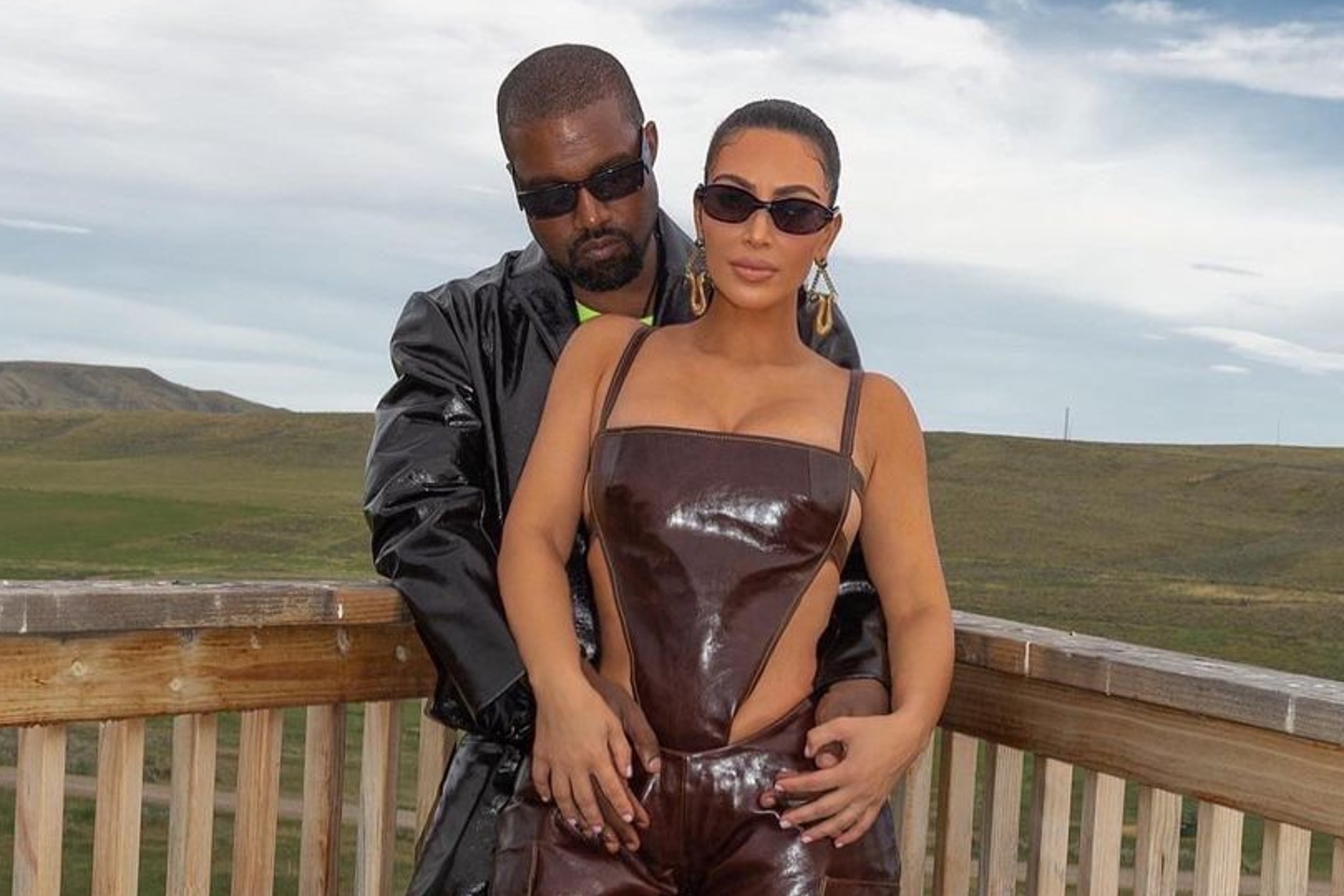 Kanye West and Kim Kardashian in better times.