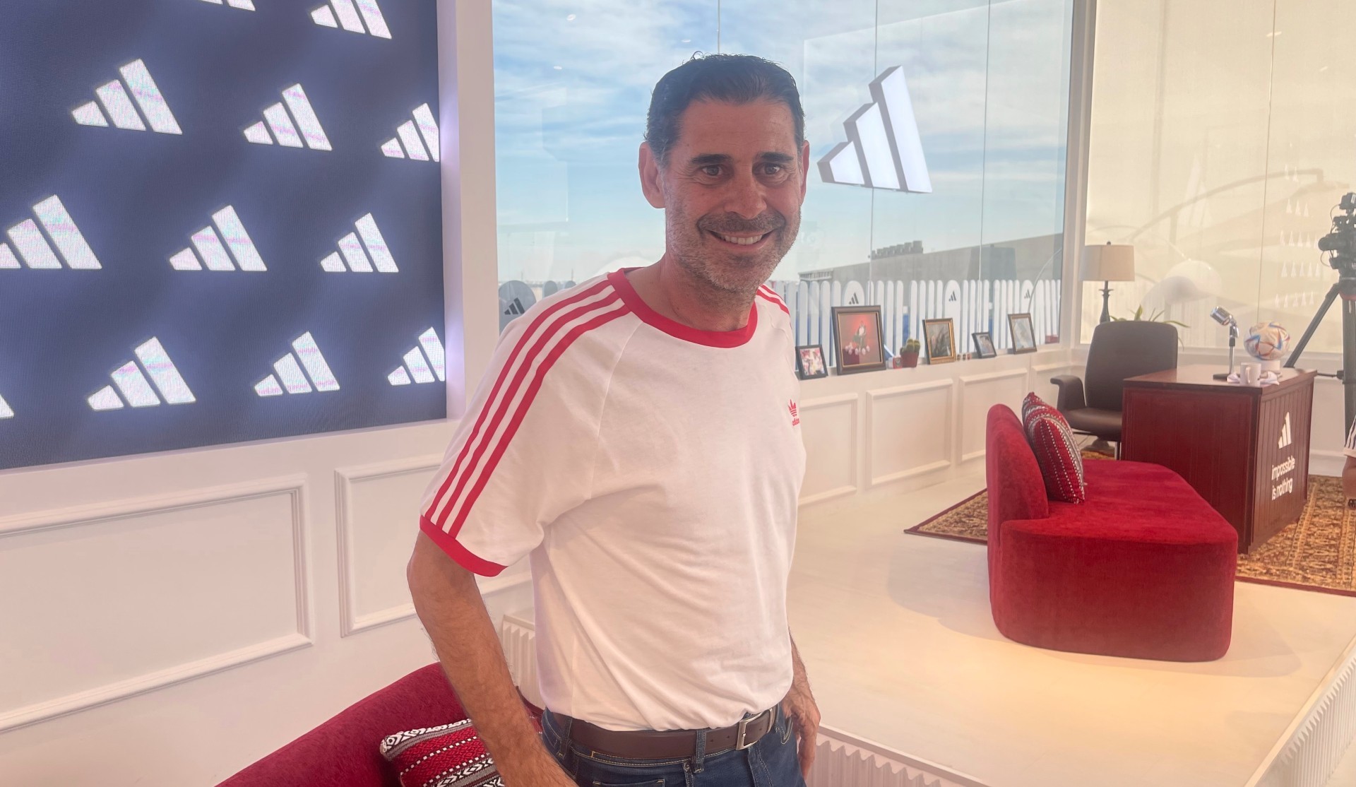 Fernando Hierro, en la casa de Adidas en Doha.