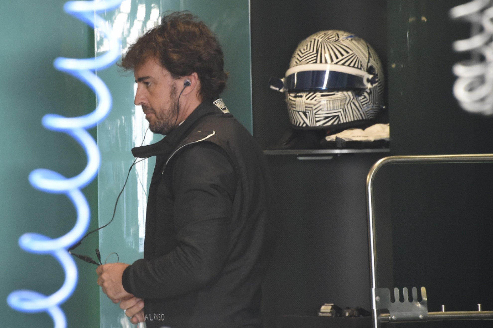 Fernando Alonso, con Aston Martin, en el test de Abu Dhabi.