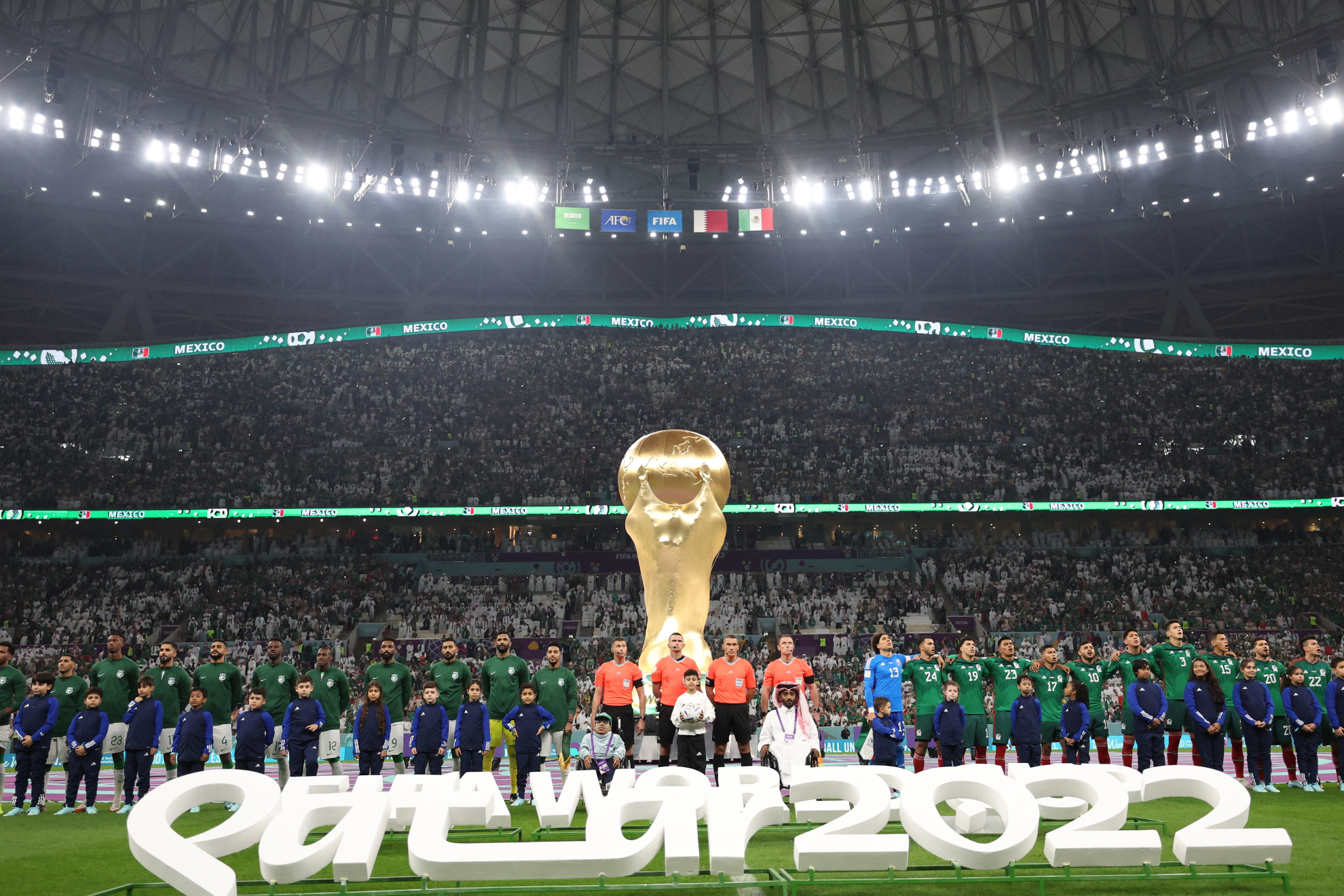 Estadio Lusail el el juego entre Arabia Saudita y México | Reuters