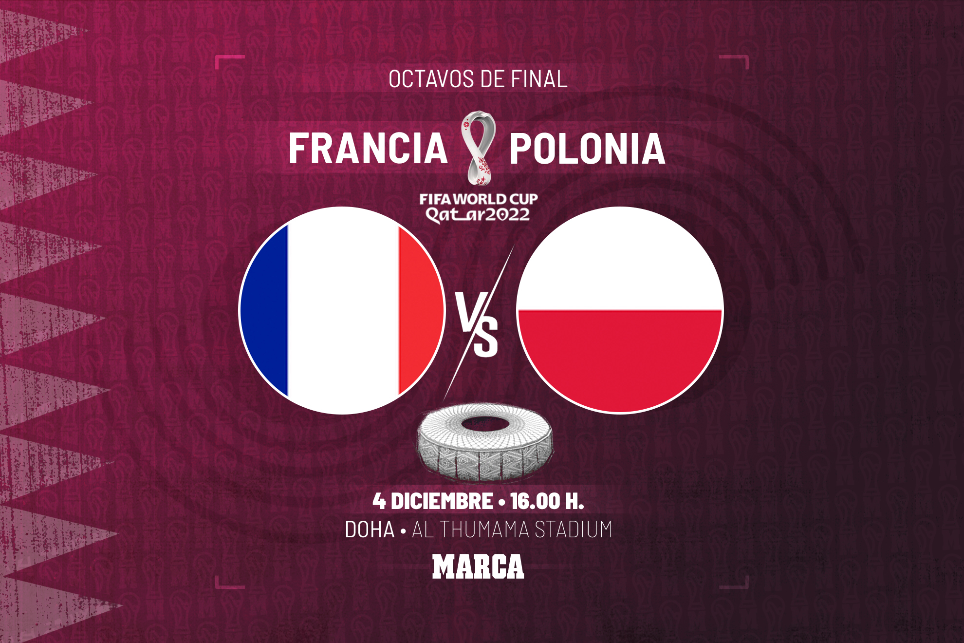 Francia vs Polonia del Mundial de Qatar 2022