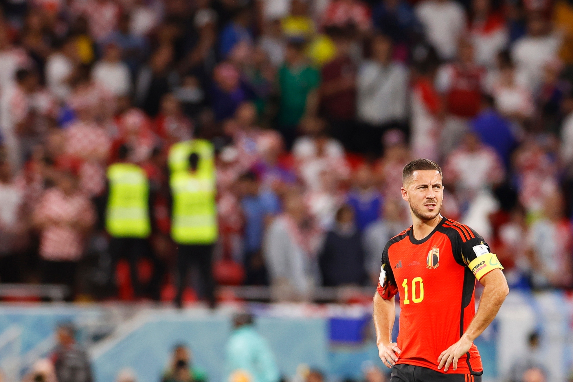 Hazard, tras la eliminación de Bélgica del Mundial.