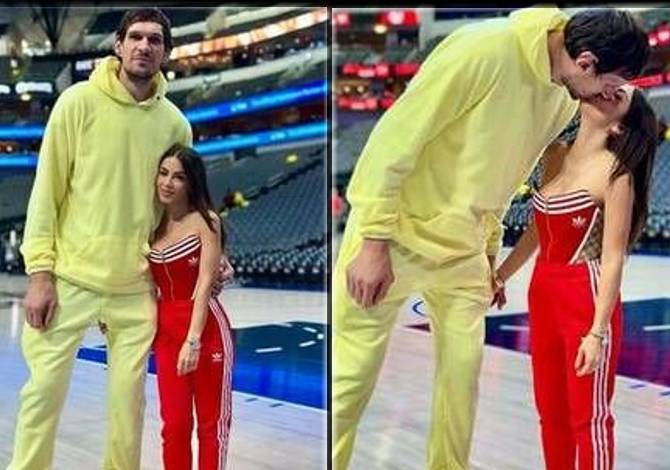 Boban Marjanovic (2,24 m) y Milica Krstic (1,61 m.) forman una de las parejas más desiguales, 63 centímetros les separan, de la NBA. El matrimonio tiene dos hijos y comparte algunos de sus momentos más íntimos en sus respectivas cuentas de Instagram.