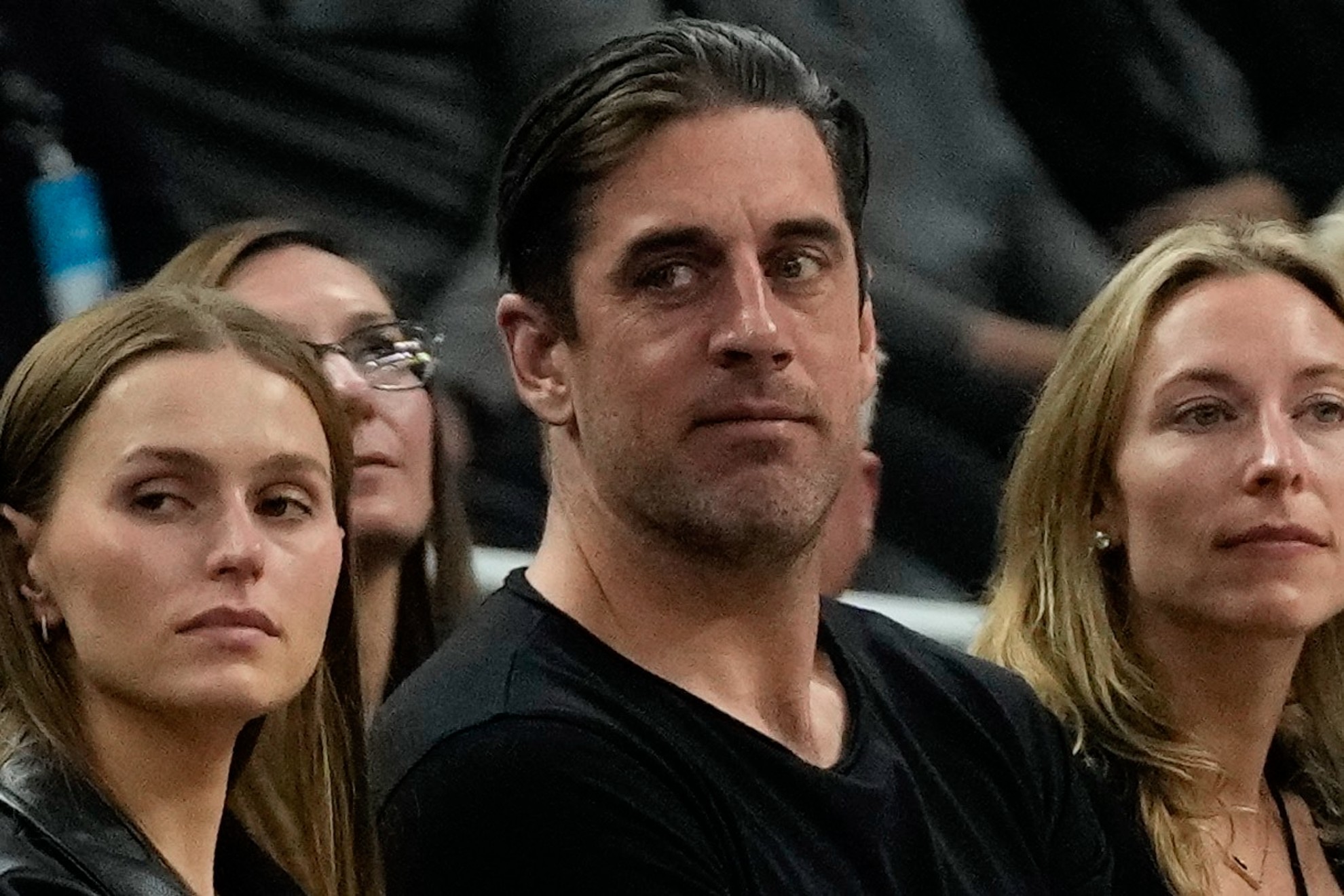 Aaron Rodgers at the Bucks game.