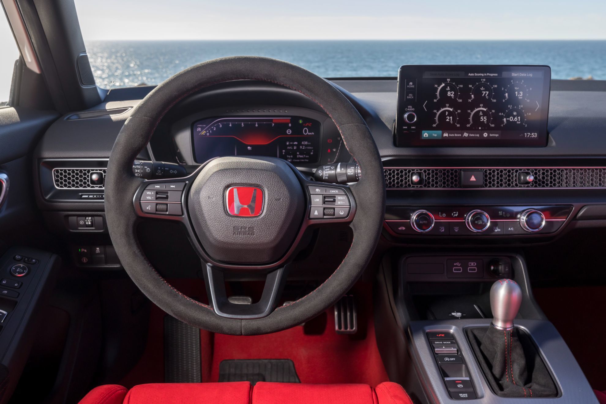 As es el interior del Honda Civic Type R de sexta generacin.