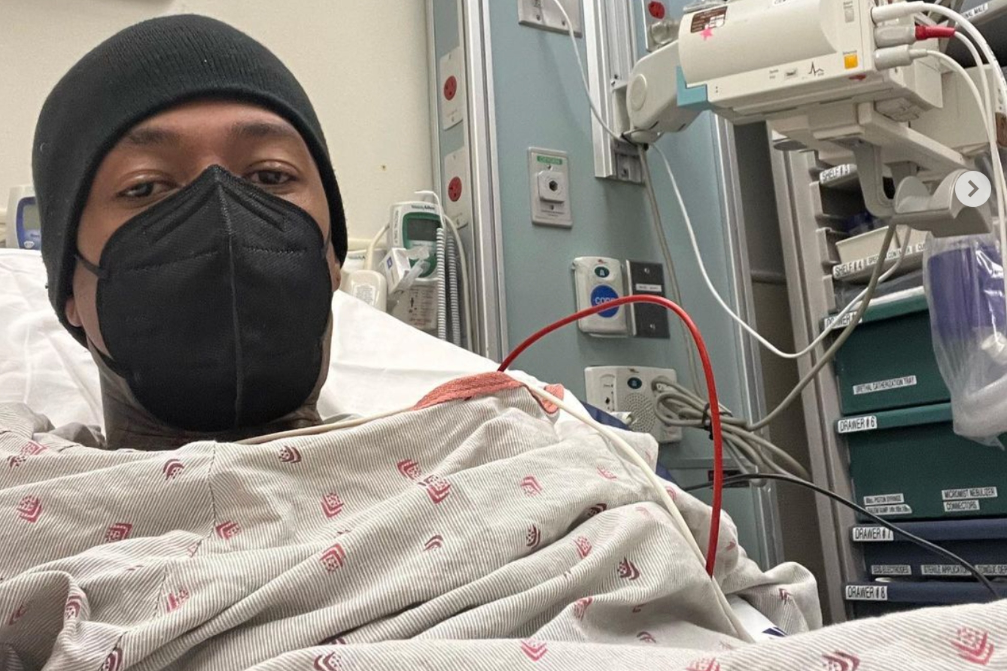 Nick Cannon at the hospital