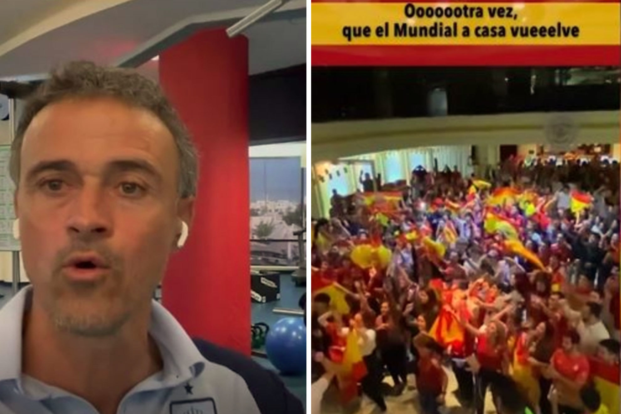 Mensaje de Luis Enrique a los aficionados de la selección en Barcelona: "Quédateeee..."
