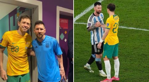 Los australianos presumen de sus fotos con Messi