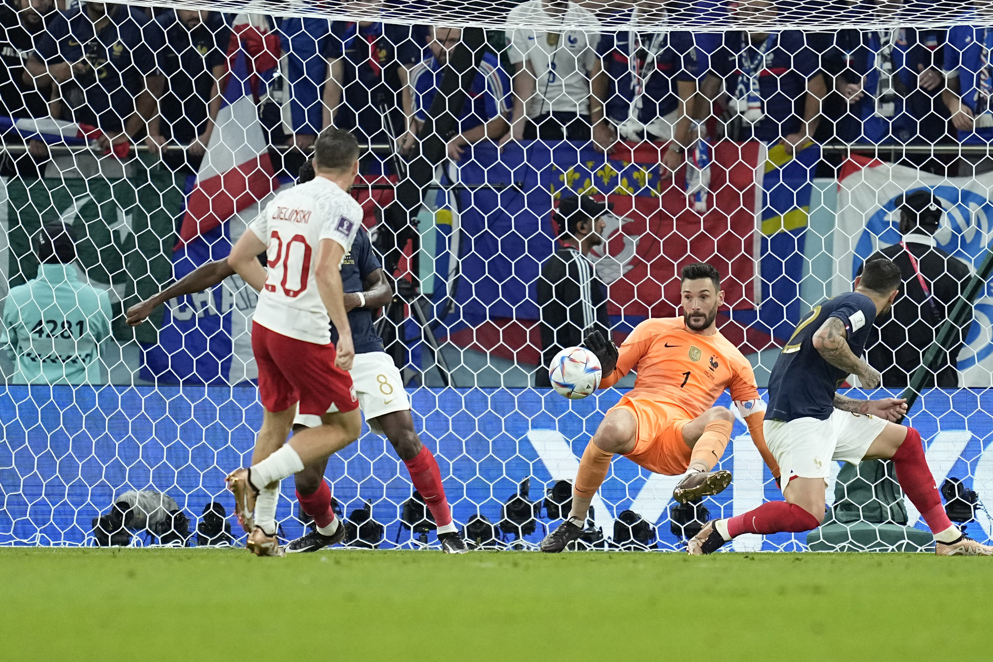 France's goalkeeper Hugo Lloris makes a save 