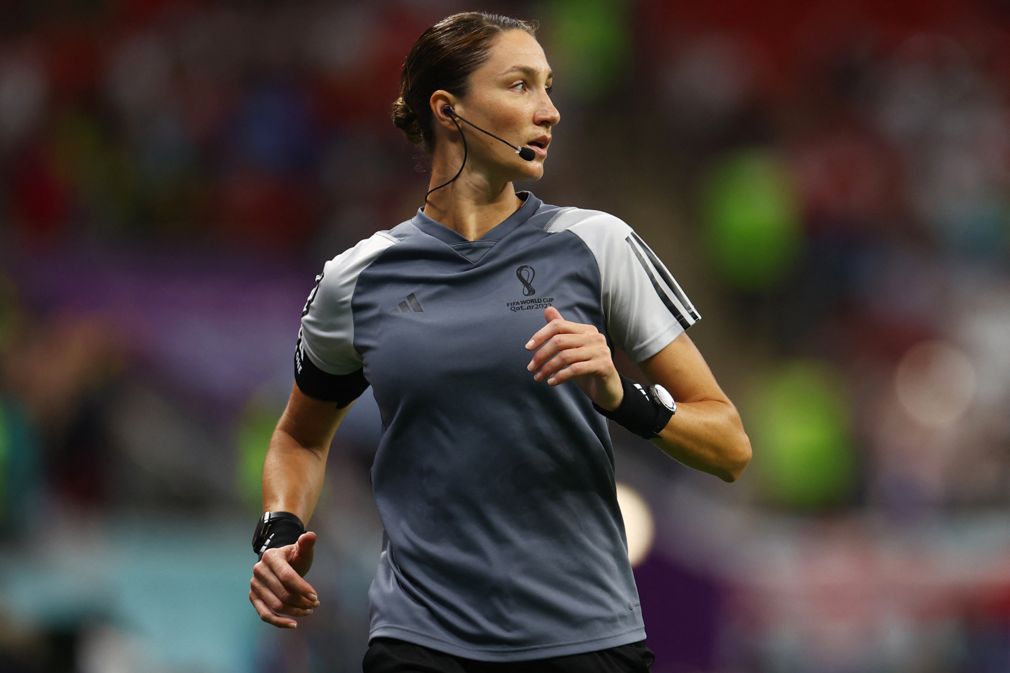 Kathryn Nesbitt en el partido de octavos de final entre Inglaterra y Senegal | Reuters