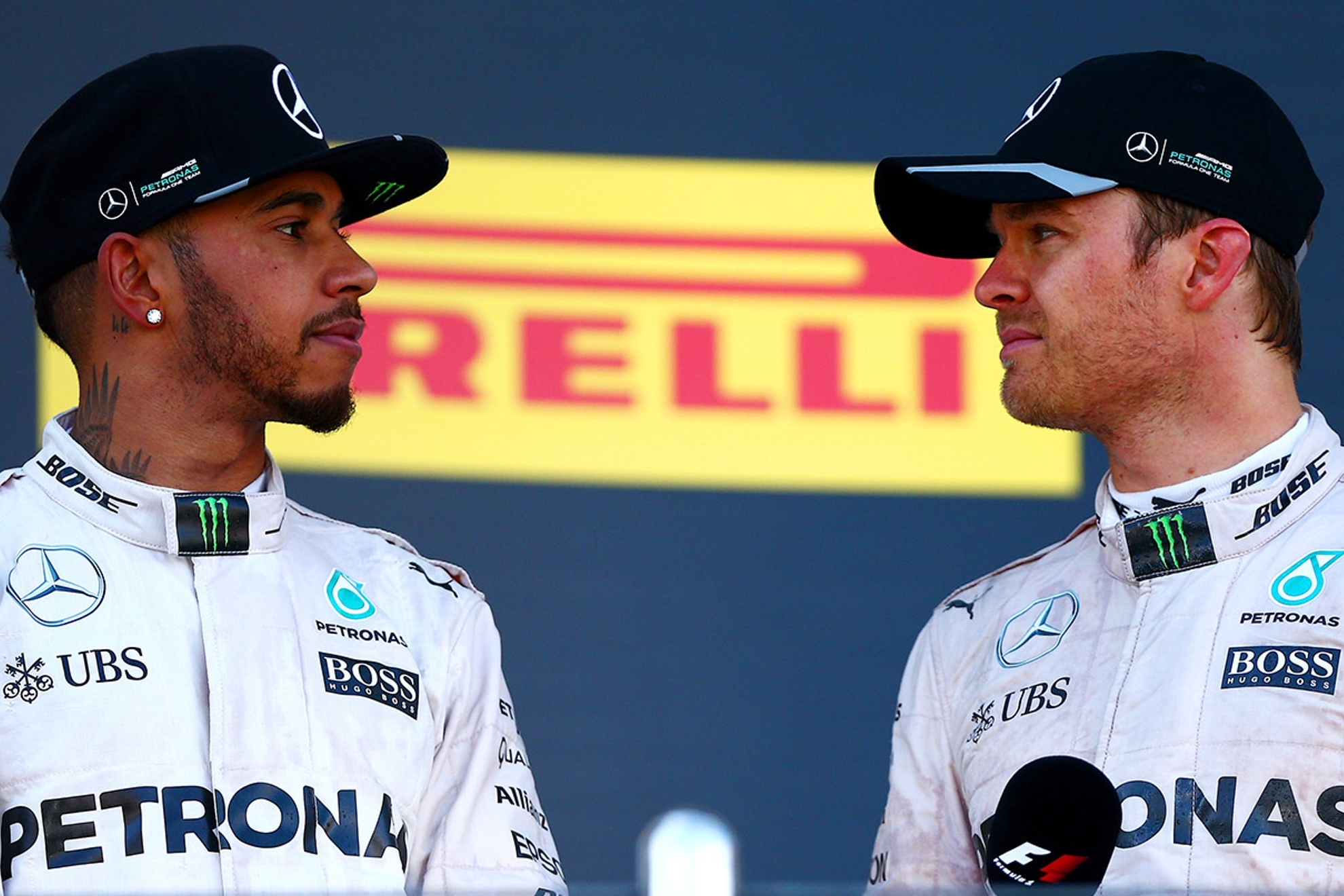 Hamilton y Rosberg, cuando eran compañeros en Mercedes.