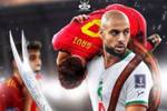 Amrabat celebra la victoria de Marruecos contra España con unos belicosos montajes