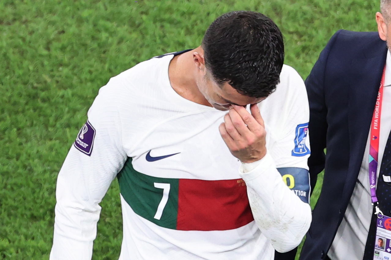 Las lágrimas de Cristiano Ronaldo tras la eliminación de Portugal, en imágenes