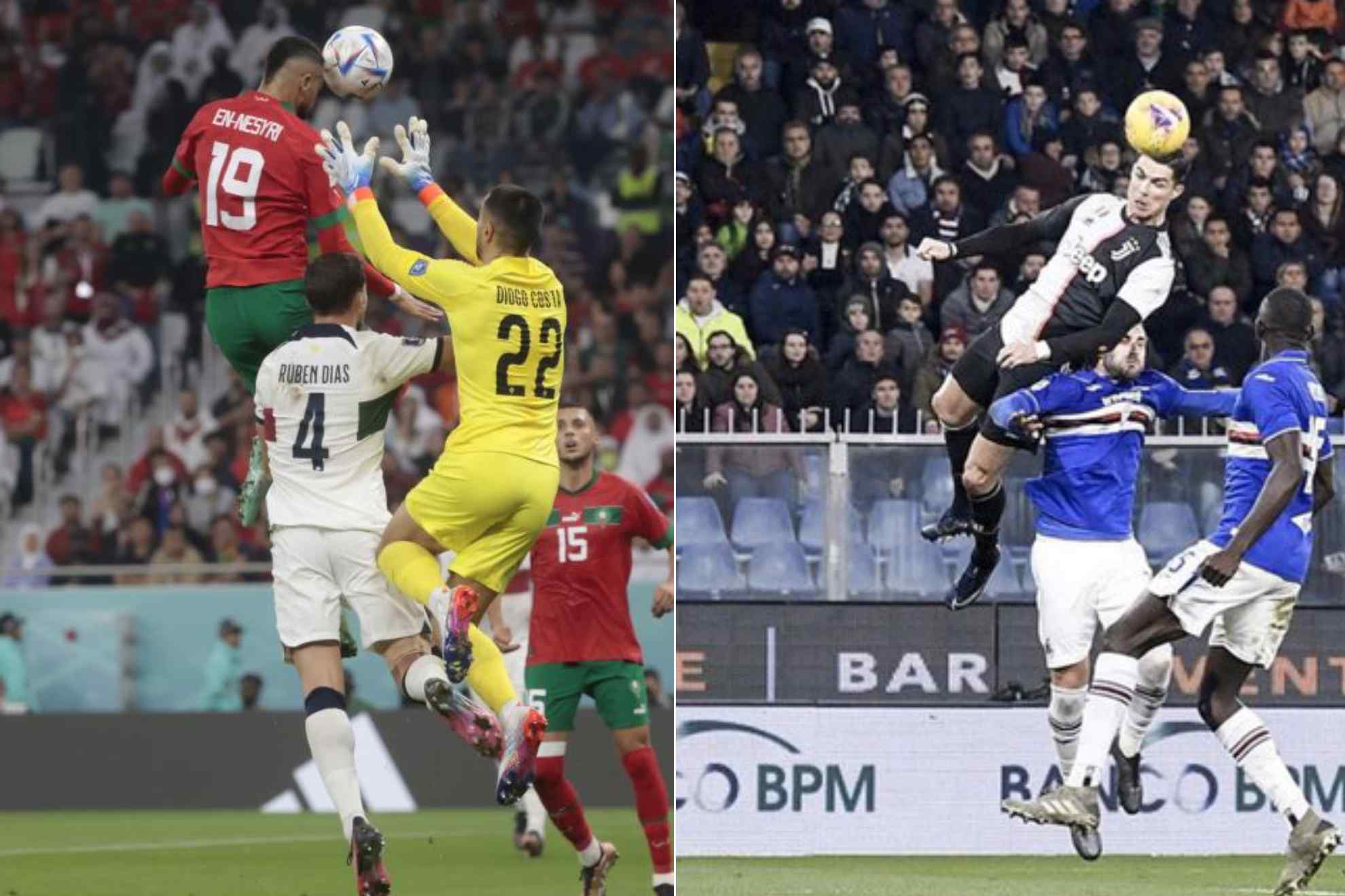 En-Nesyri's goal vs Portugal and Cristiano Ronaldo's goal vs Sampdoria