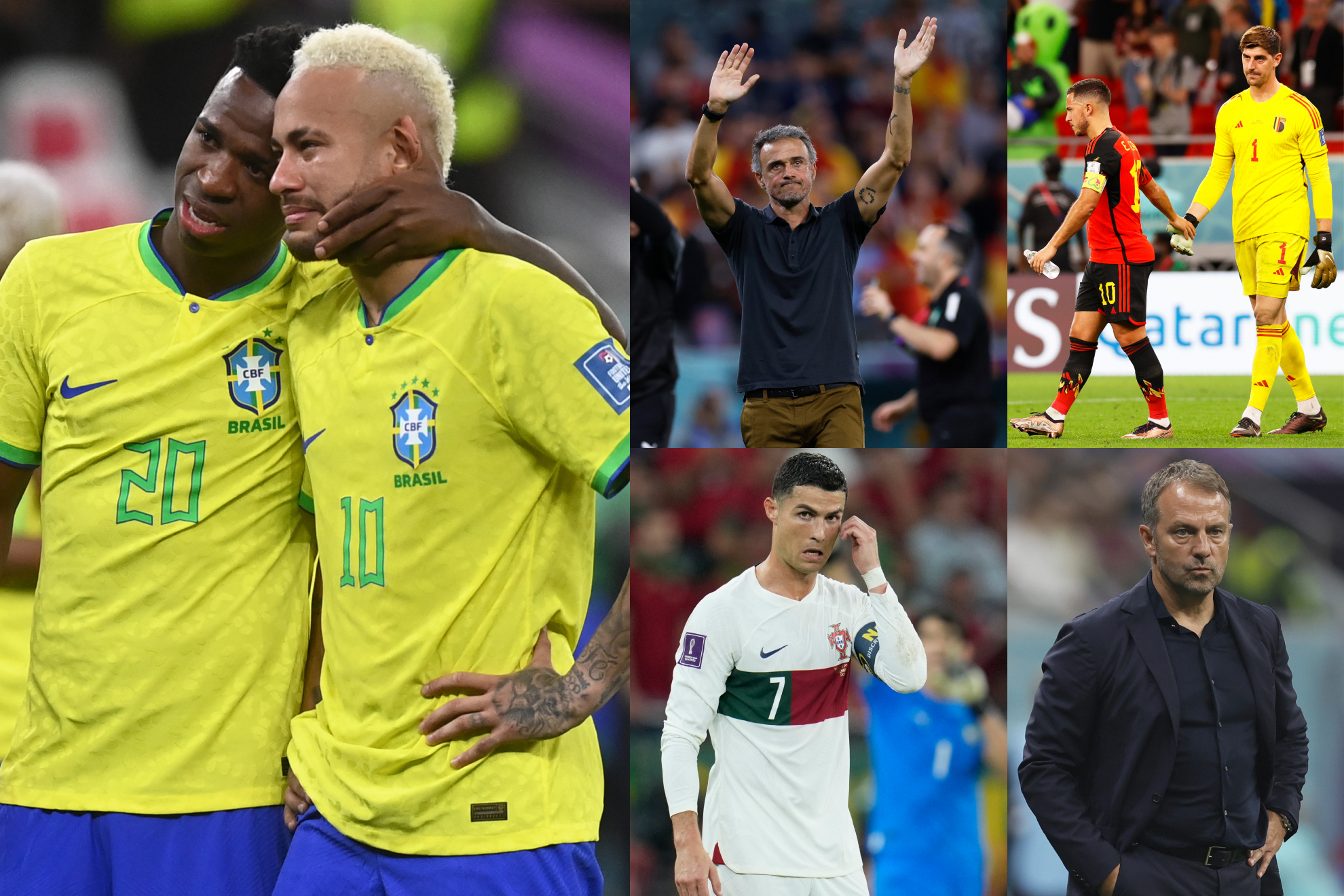 Neymar, Vinicius, Luis Enrique, Cristiano Ronaldo, Hazard, Courtois y Hansi Flick.