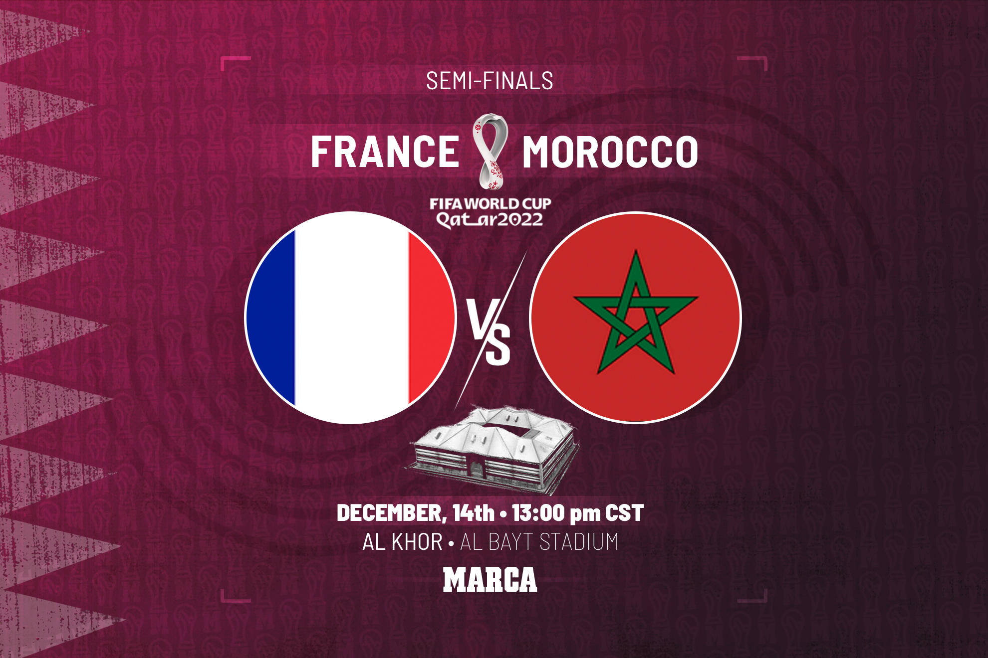 Morocco vs France semi final world cup 2022 qatar watch live match 2022
