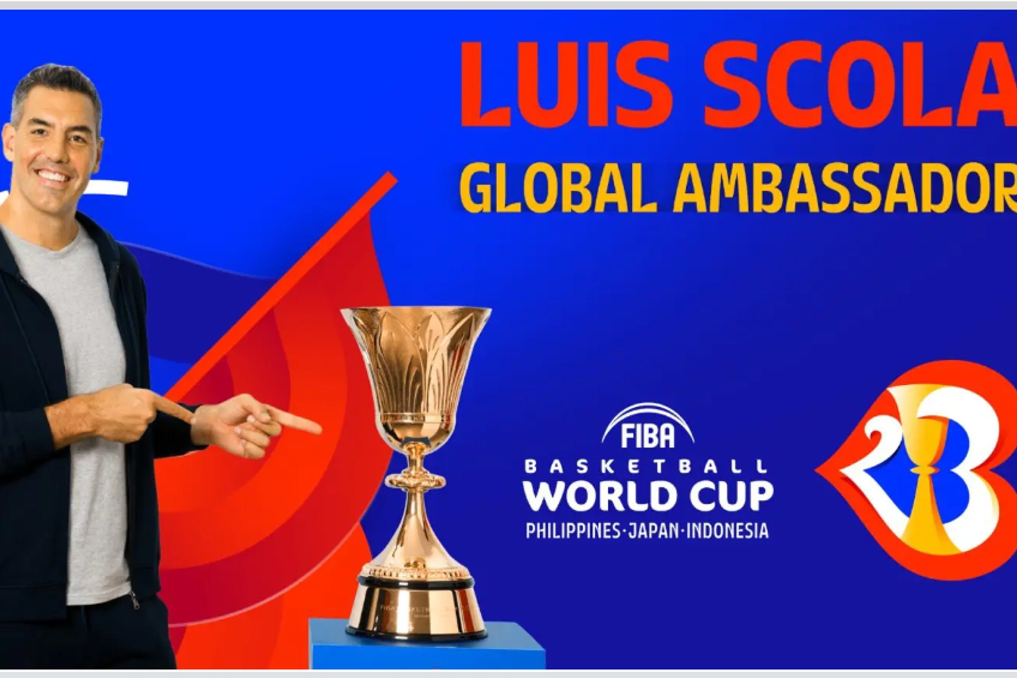 Luis Scola será embajador global de la Copa del Mundo 2023
