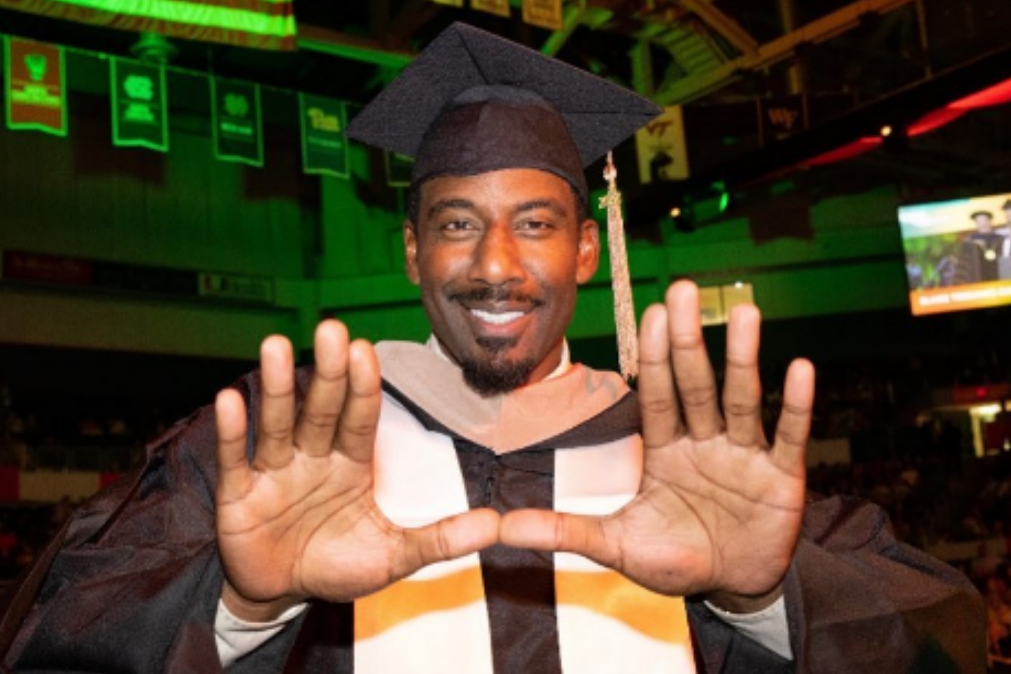 Stoudemire recently obtained a Masters degree from the University of Miami.