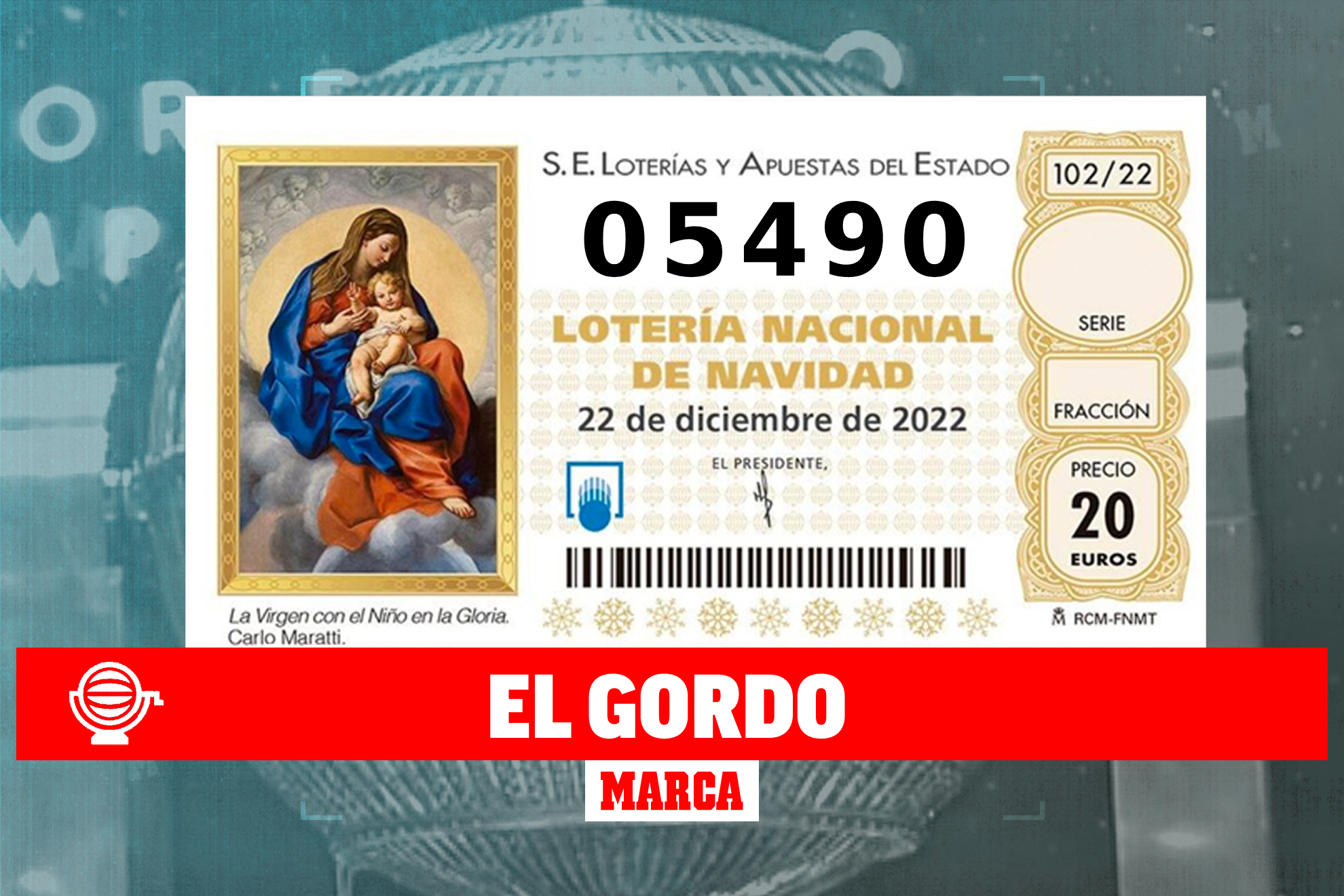 05.490, el 'Gordo' de la Lotería de Navidad 2022 | Dónde ha tocado el primer premio