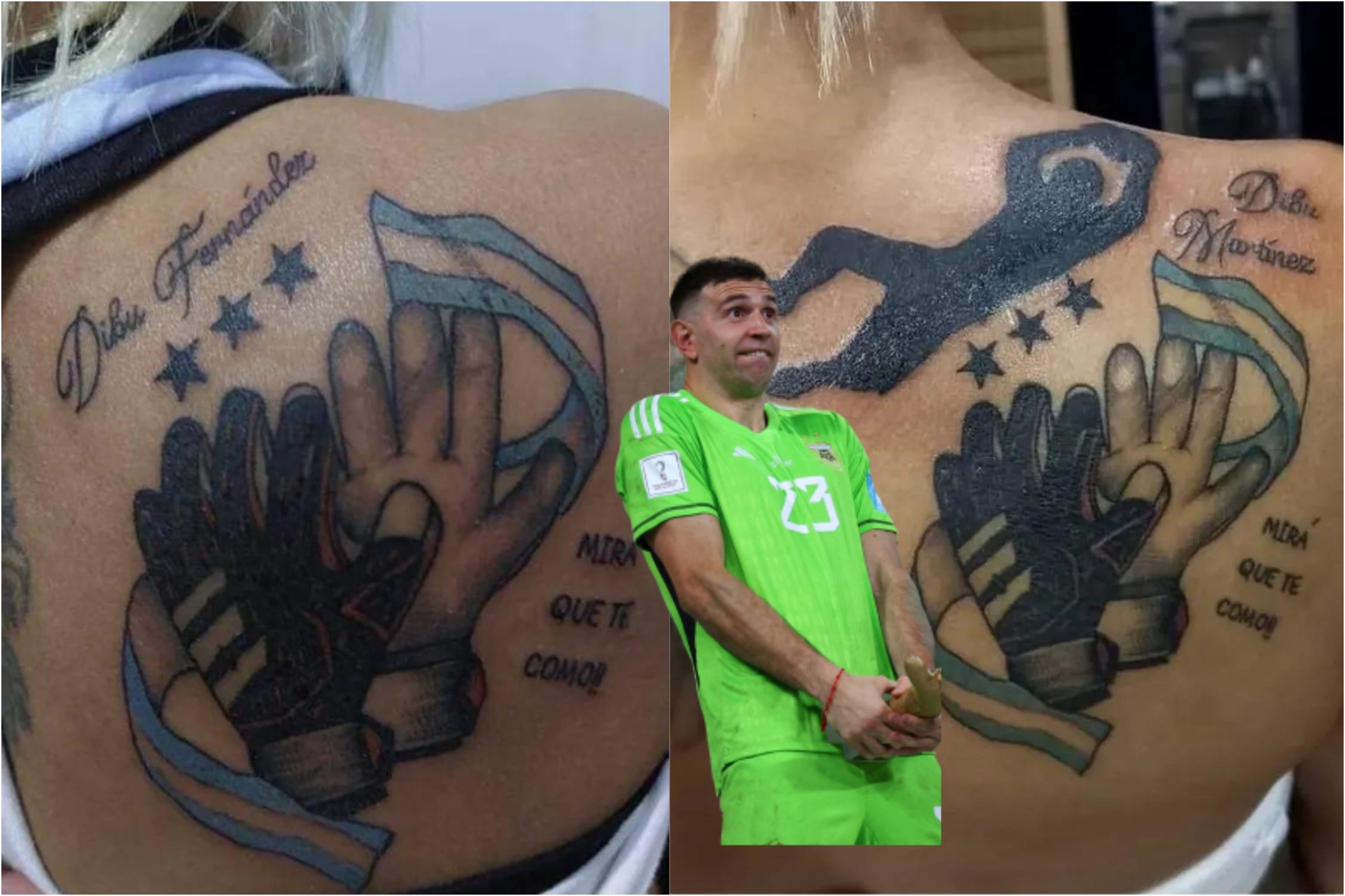 This is how an Argentine woman fixed her Dibu Martinez tattoo that had a glaring error