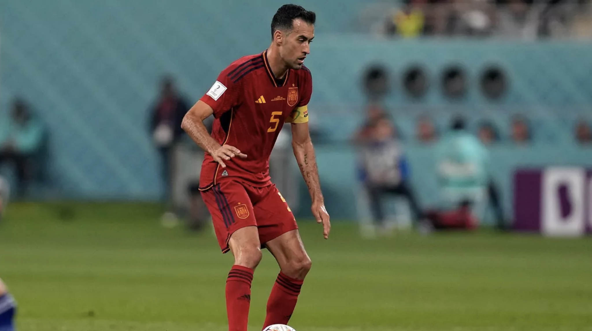 Sergio Busquets with Spain