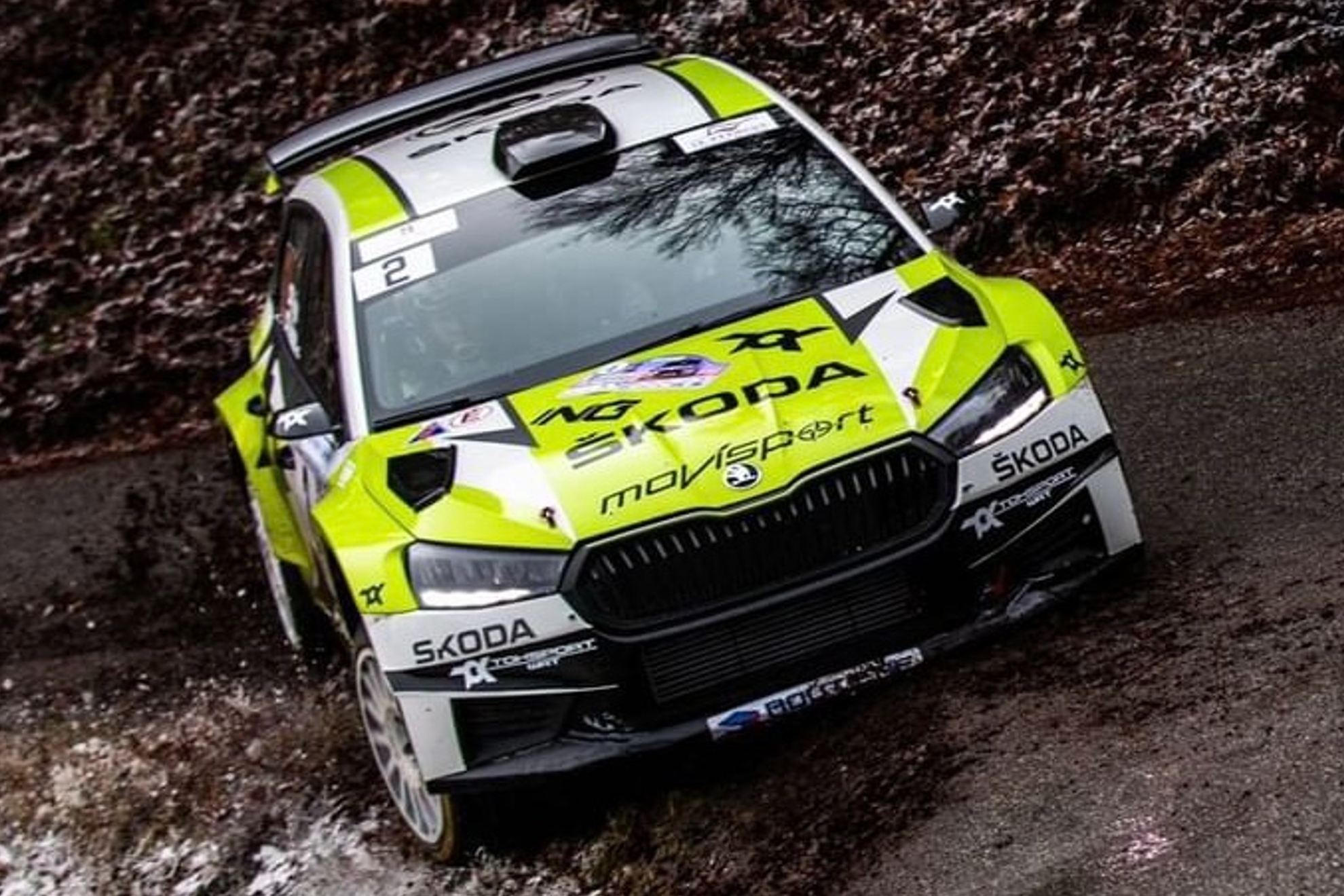 El nuevo Fabia RS Rally2 preparndose para Monte-Carlo, su pasarela en el Mundial.