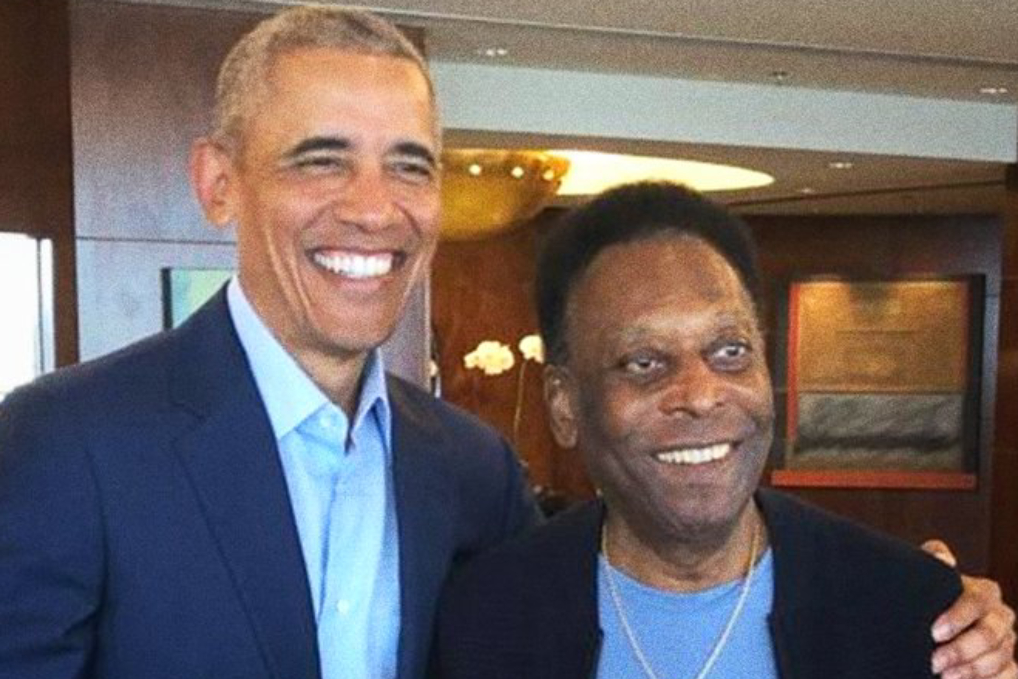 Barack Obama and Pele.
