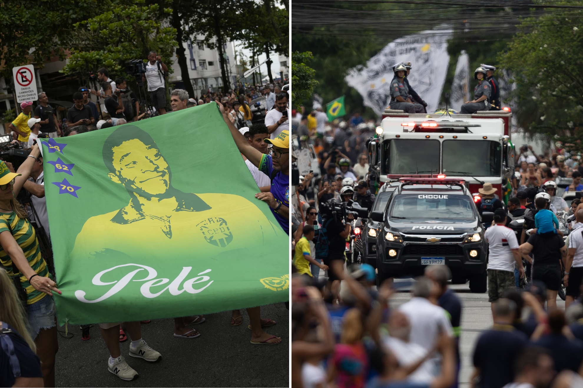 Así fue el último adiós de los brasileños a Pelé
