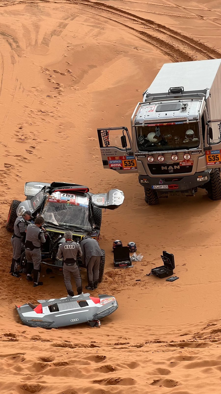 El Dakar, en directo: segn el GPS, el Audi de Sainz ha empezado a moverse