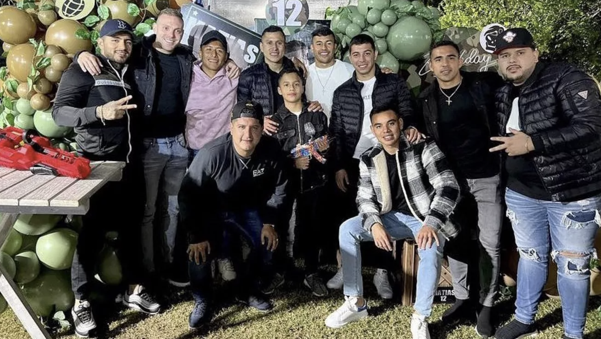 Cruz Azul players attend the Cata Domínguez party