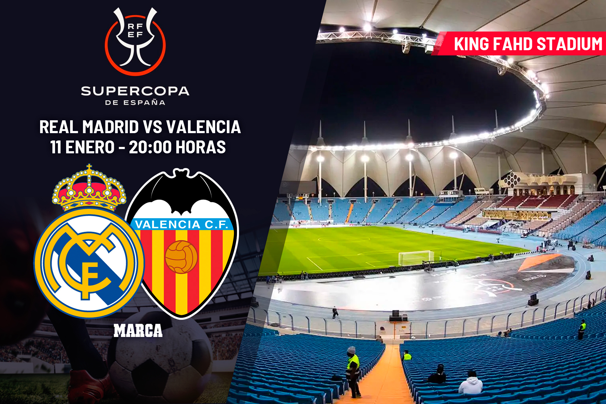 Supercopa de España 2023 Real Madrid vs Valencia Examen con final en juego en Riad Marca