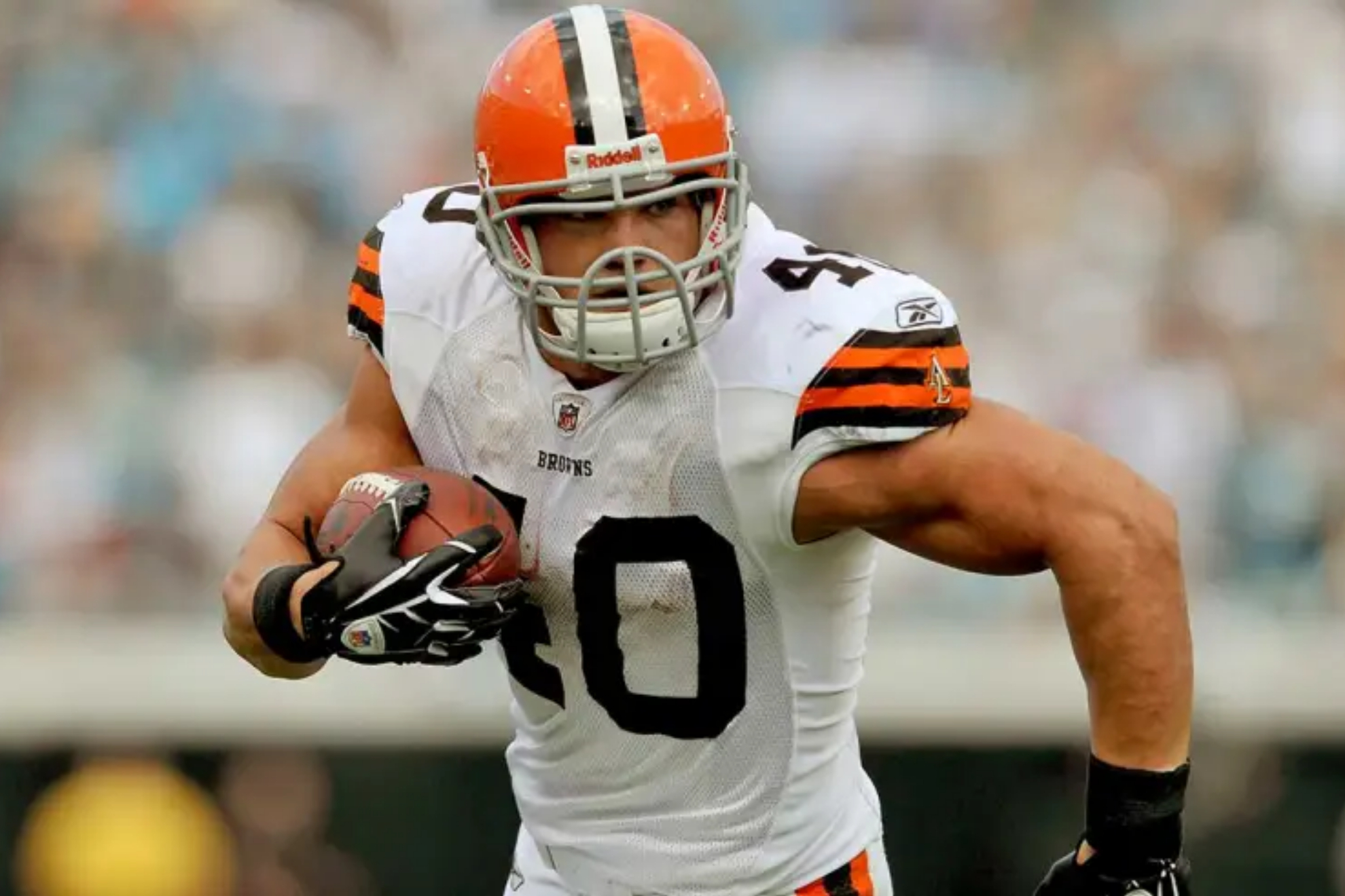 Peyton Hillis during his playing days for the Cleveland Browns.