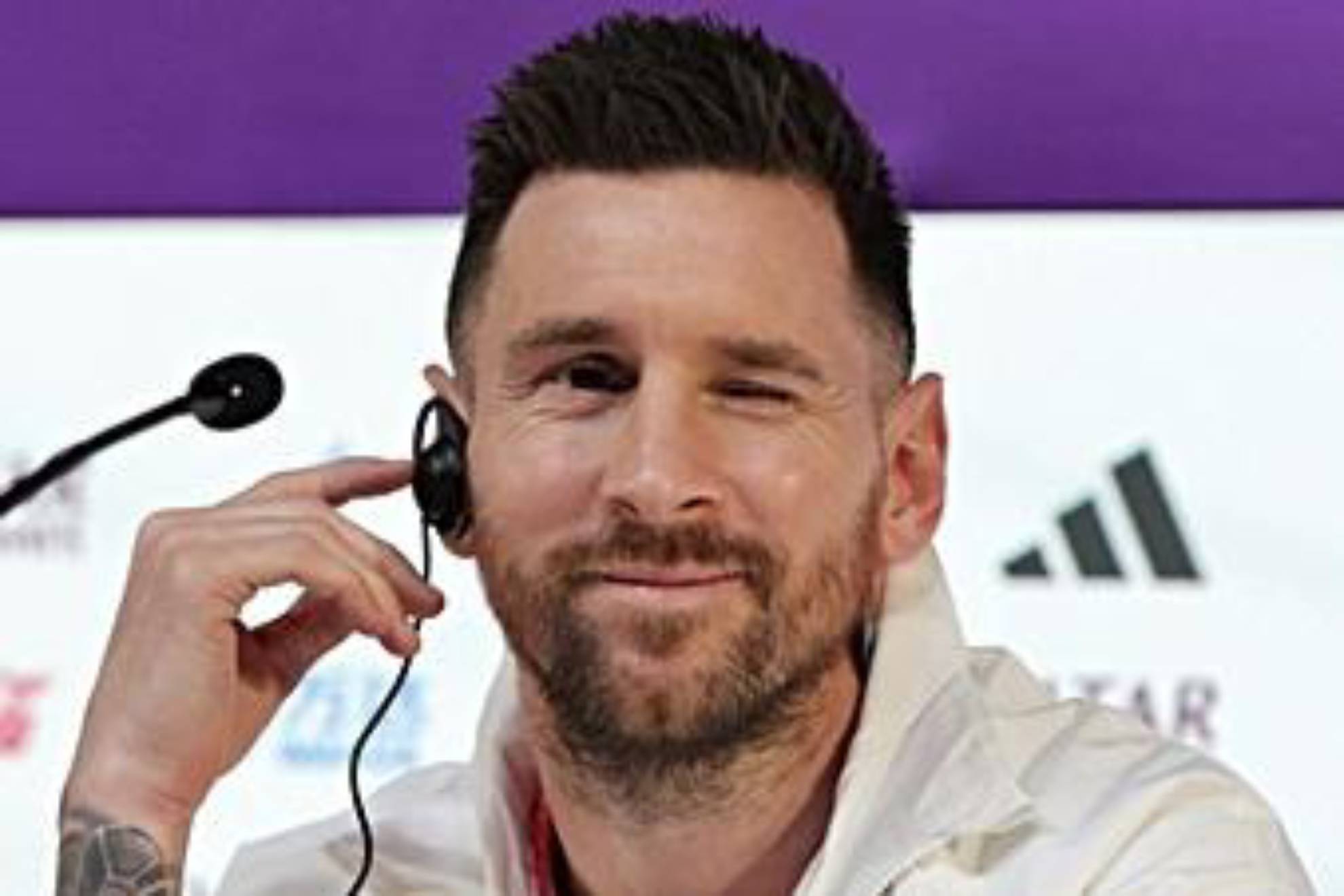 Leo Messi, durante una rueda de prensa.