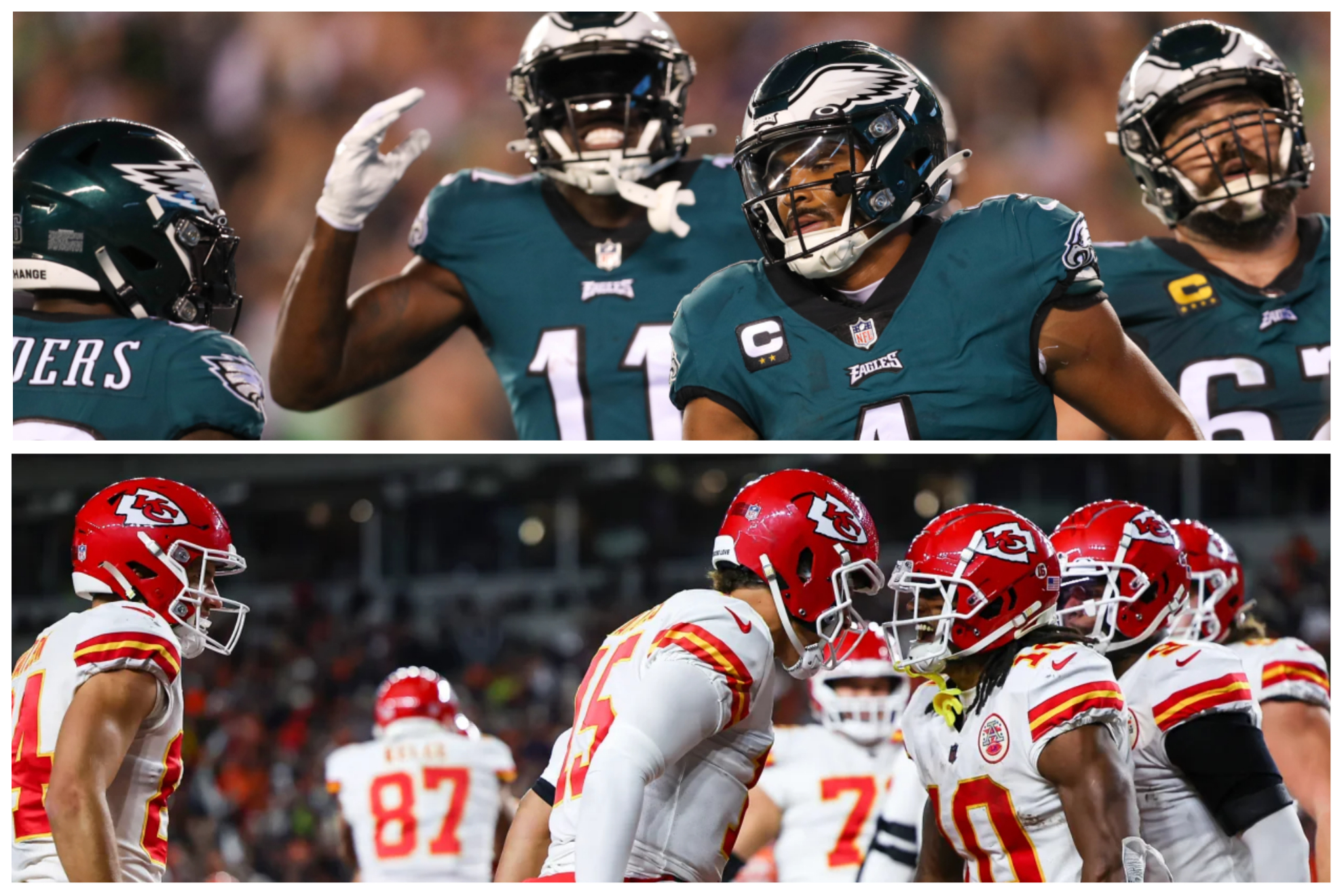 Eagles and Chiefs got a first-round bye in the playoffs.
