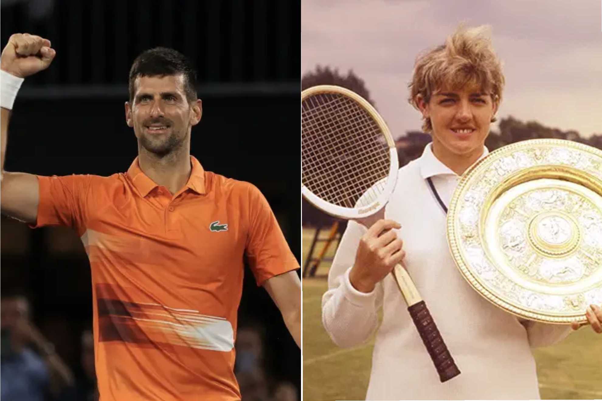 Novak Djokovic and Margaret Court