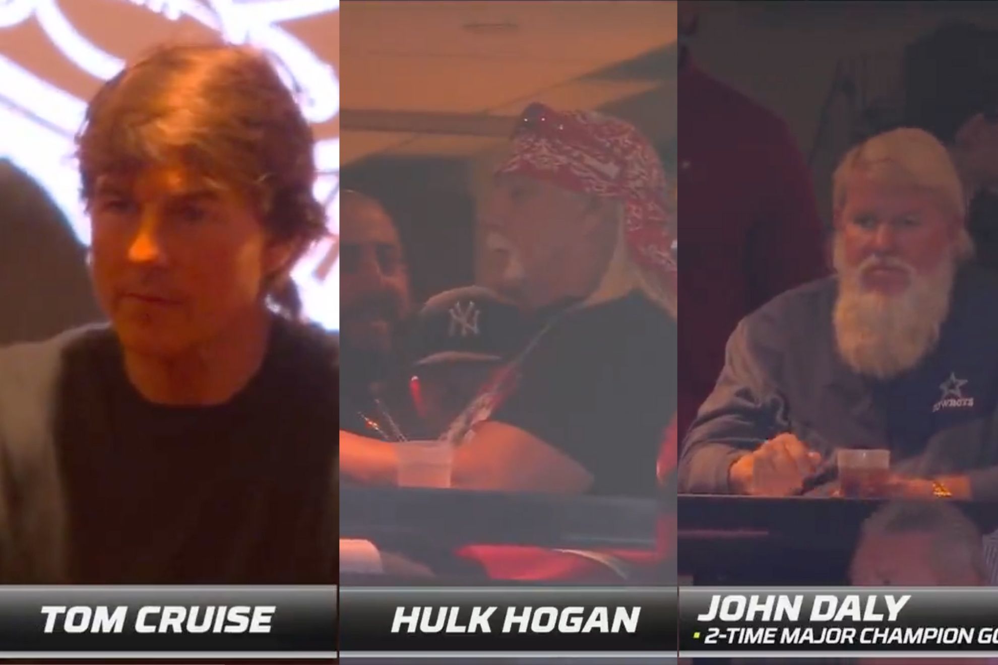 Tom Brady's random array of stars showed up to Cowboys vs Bucs: Tom Cruise,  Hulk Hogan and John Daly